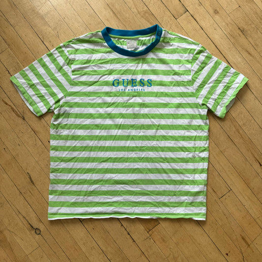 Y2K Guess Jeans Striped T-shirt Sz L