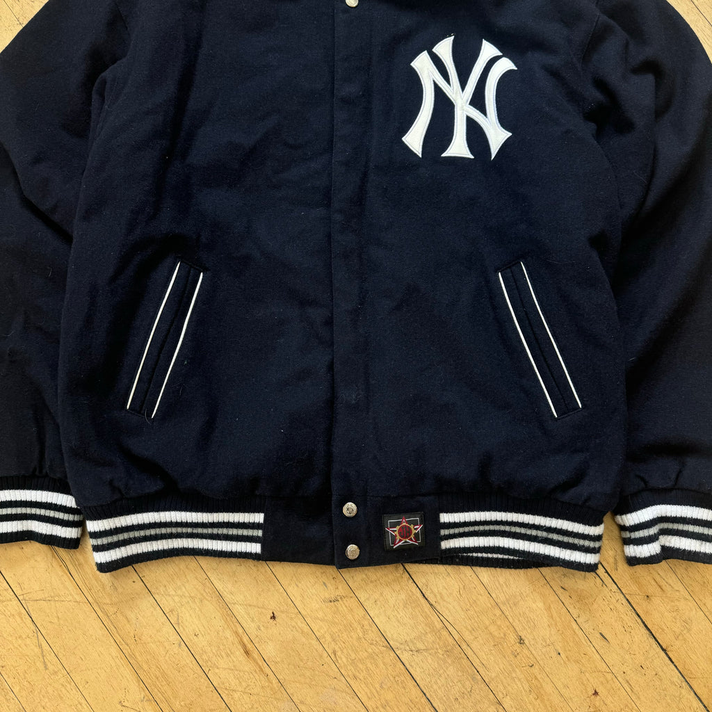 Vintage Jeff Hamilton NY Yankees Reversible Bomber Jacket Sz XXL
