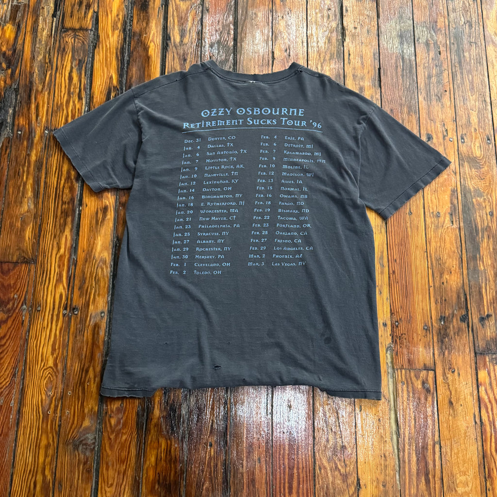 Vintage Ozzy Osborn Retirement sucks Tour T-shirt Sz XL