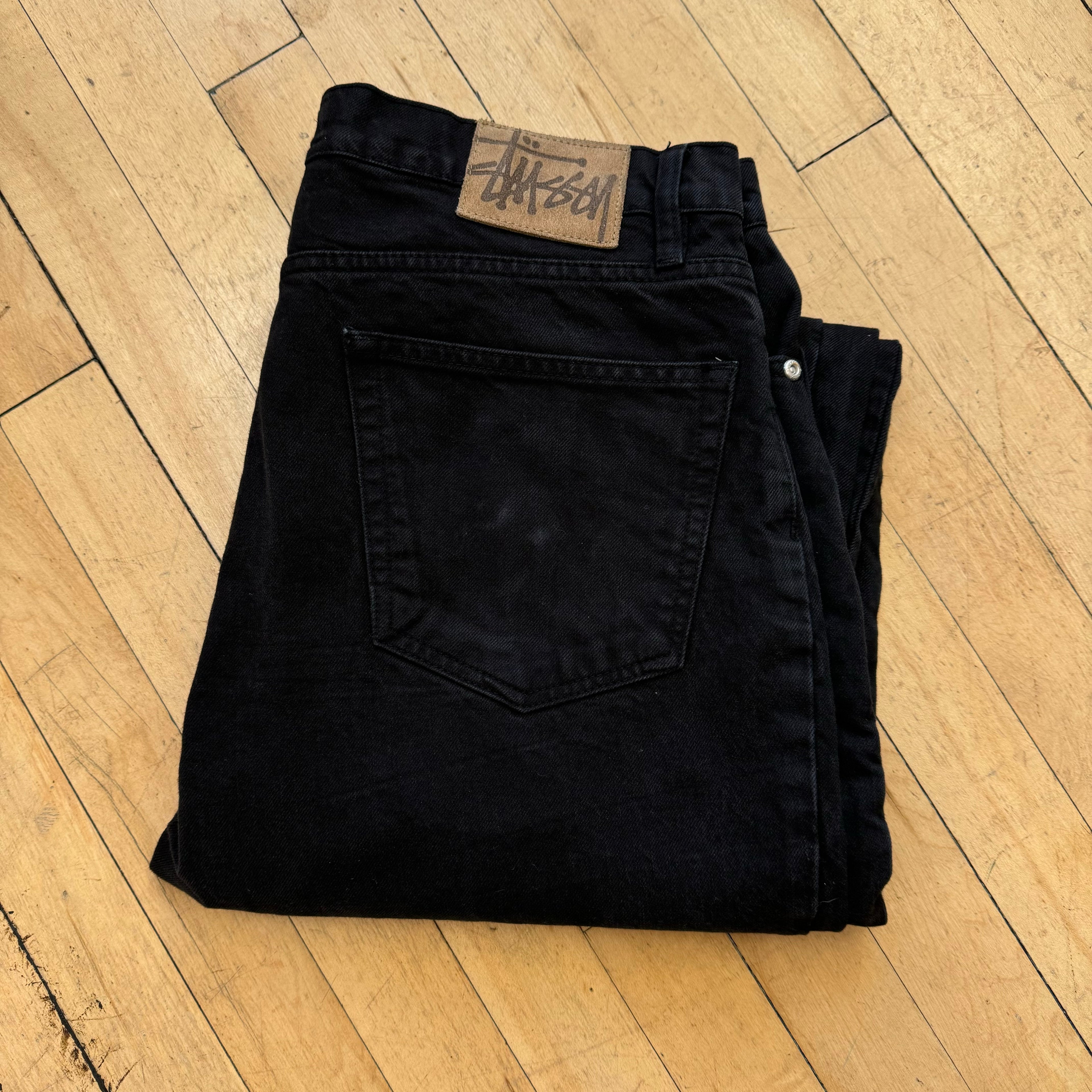 Stussy Classic Black Denim Jeans Sz 33