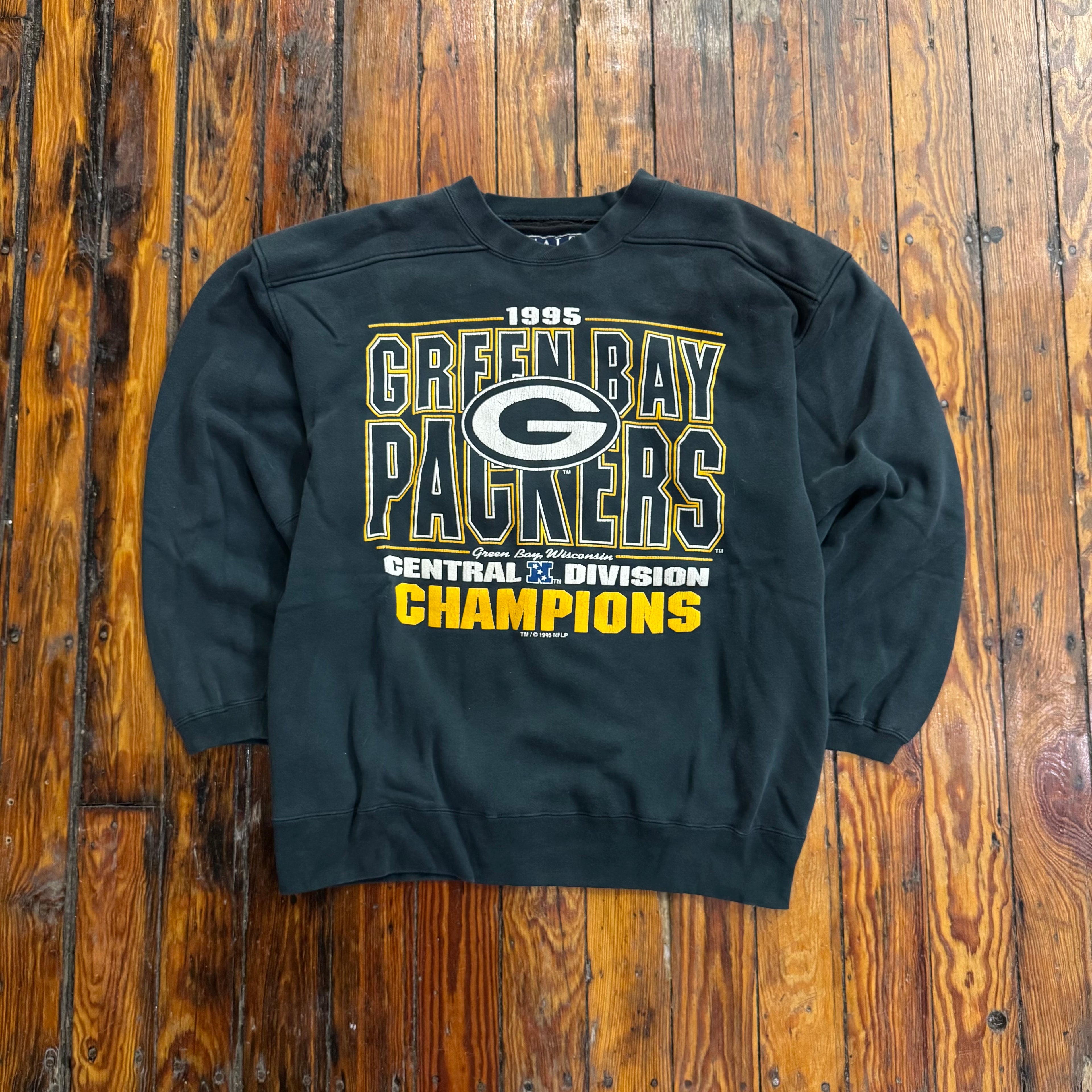Vintage Green Bay Packers Division Champions Crewneck Sz L
