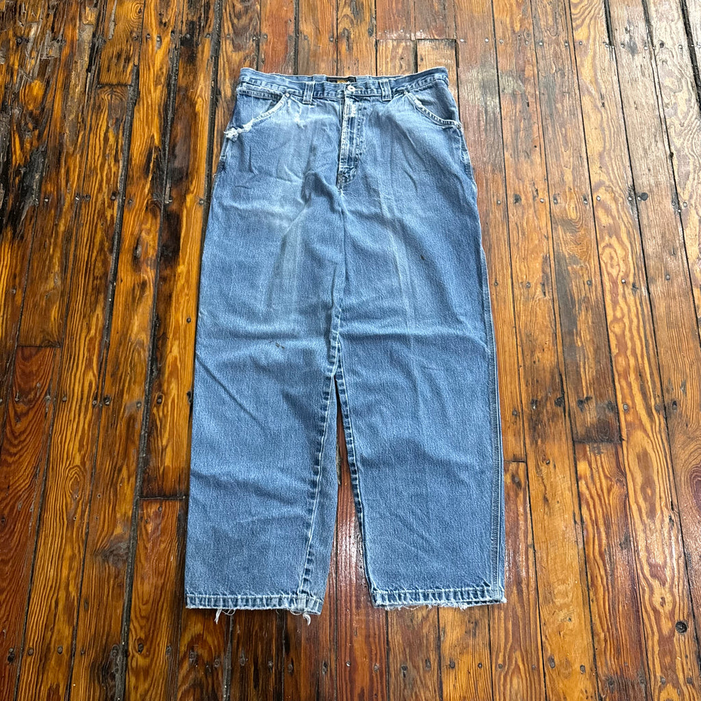Vintage Route 66 Thrashed Denim Jeans Sz 36x32