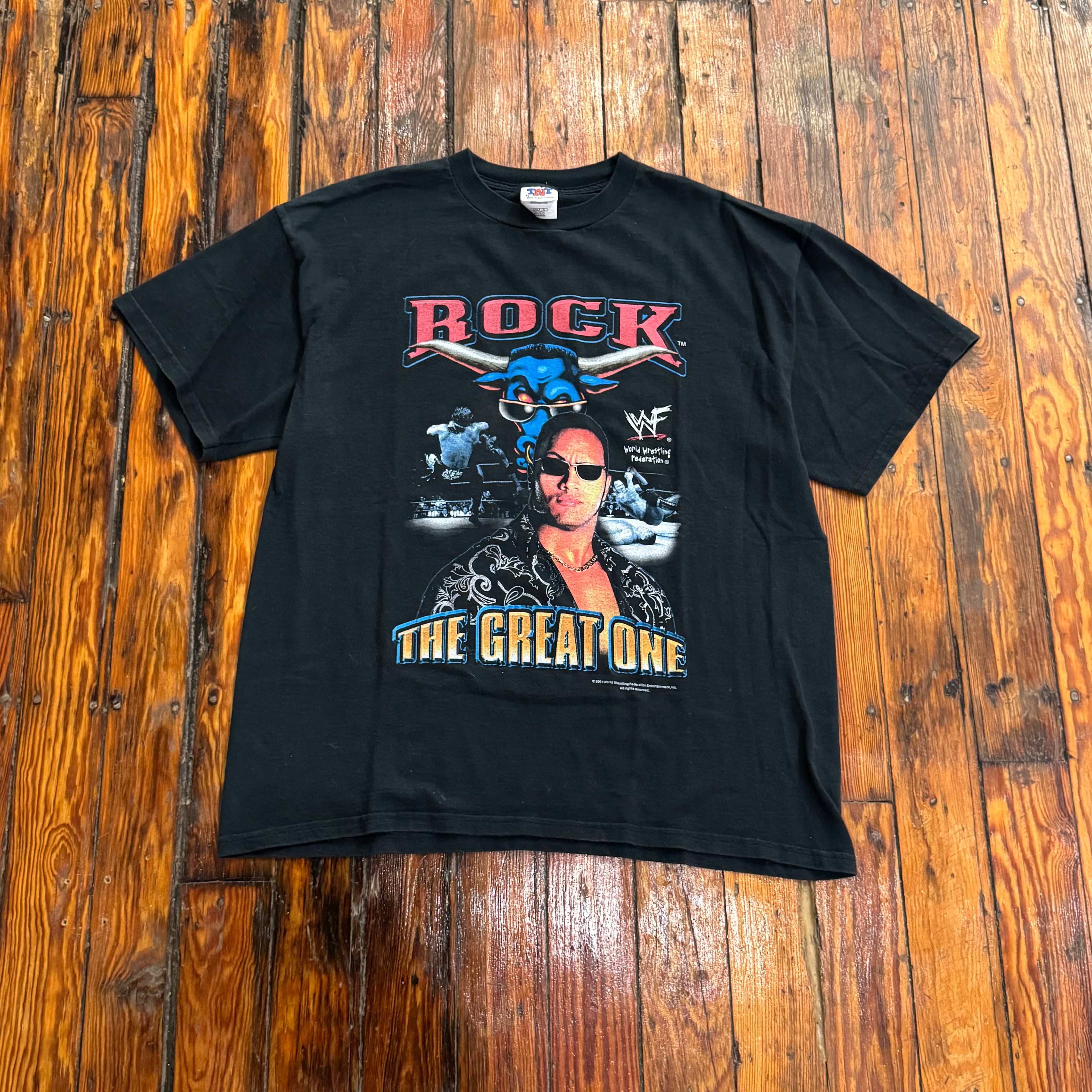 Vintage WWF The Rock Great One T-shirt Sz XL