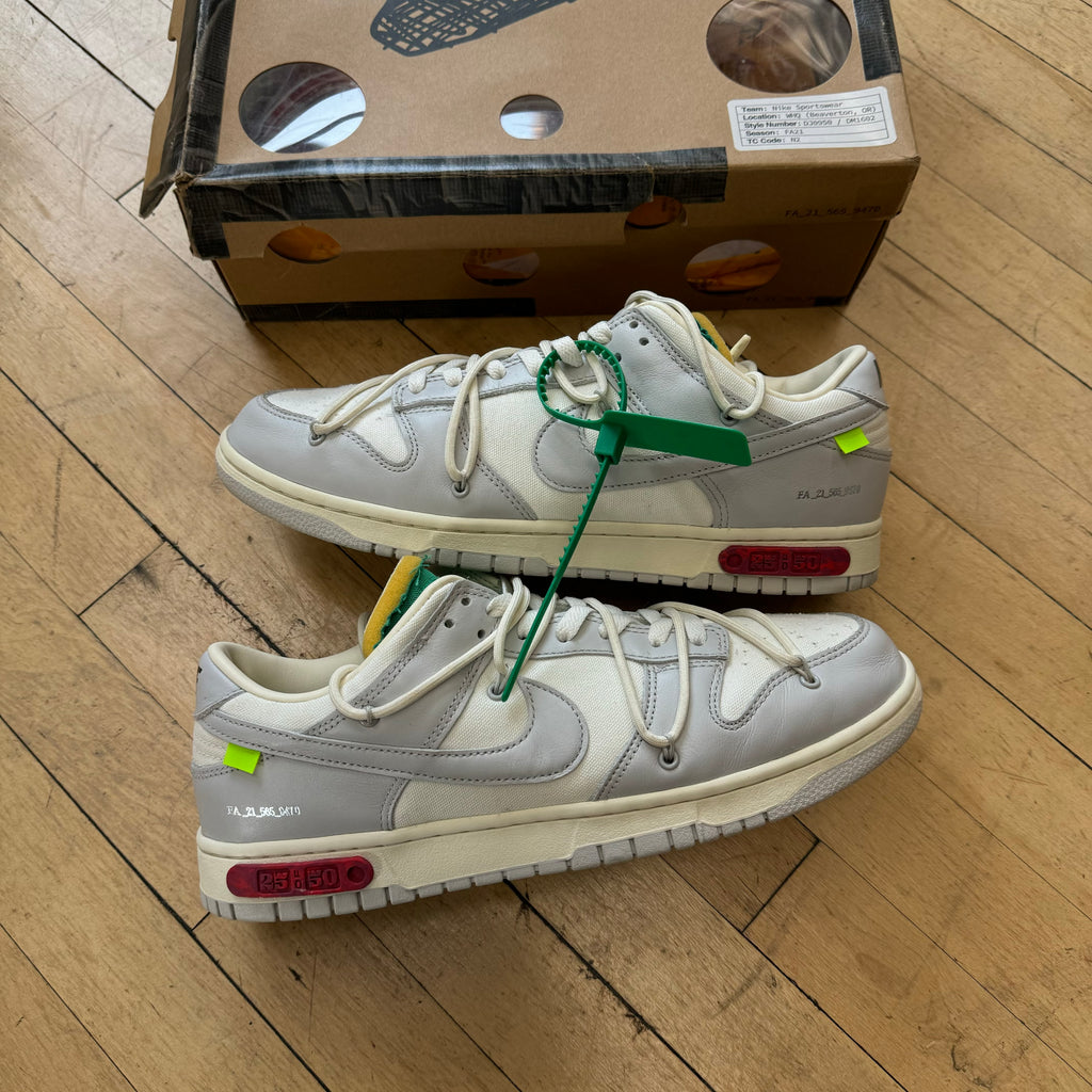 Nike Dunk Low Off-white Lot 25/50 Sz 12