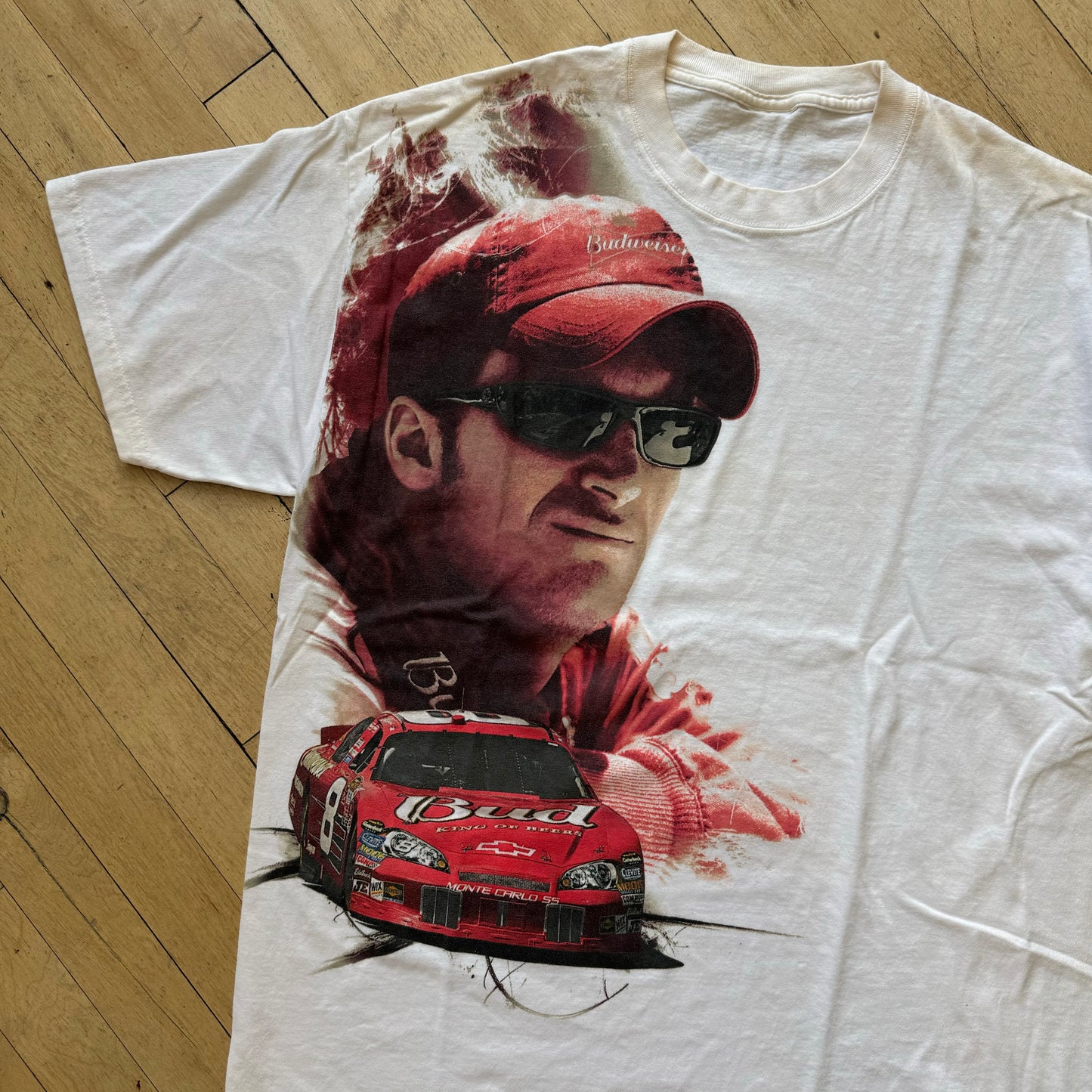 Vintage Budweiser NASCAR Dale T-shirt Sz L