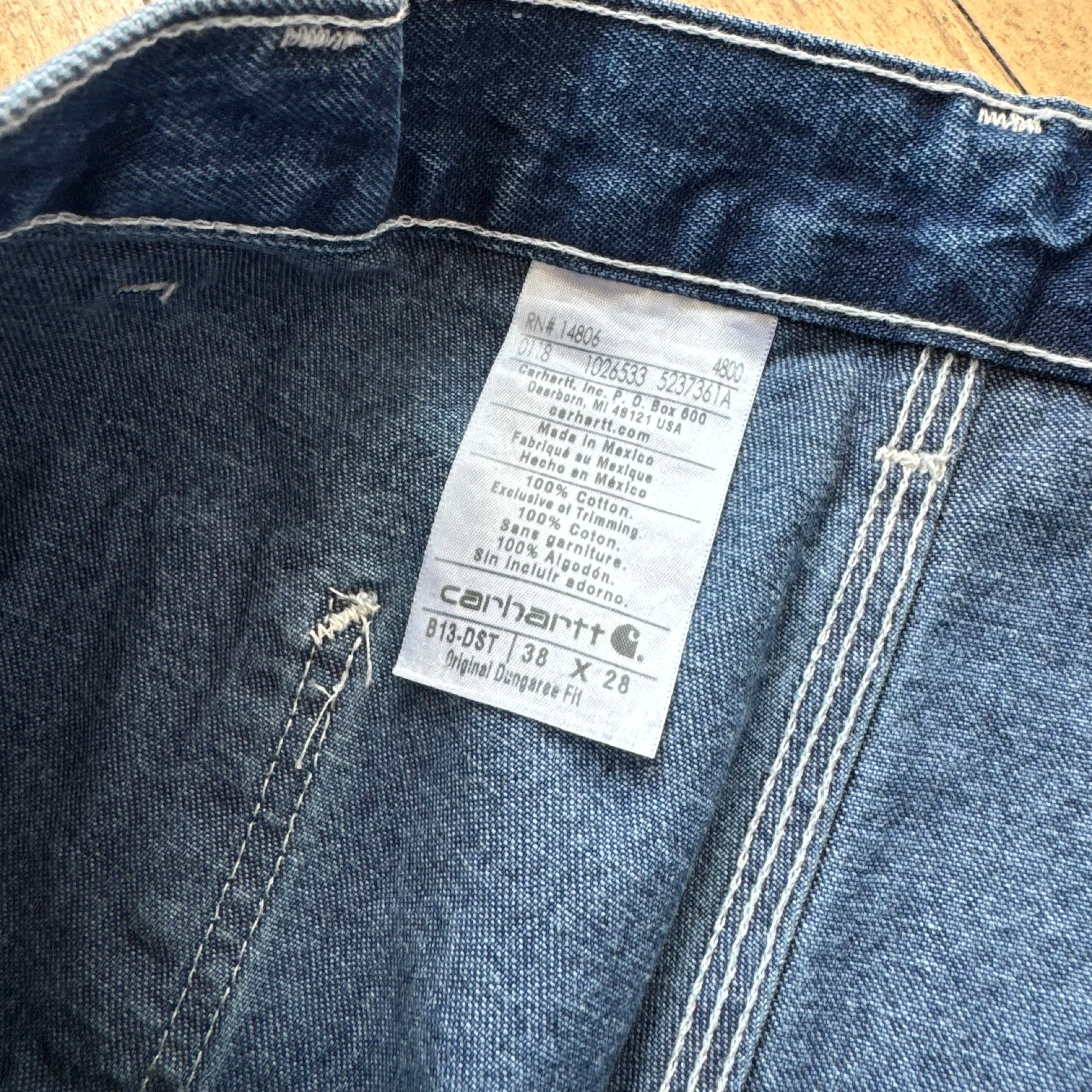 Vintage Dark Wash Carhartt Denim Jeans Sz 38x34