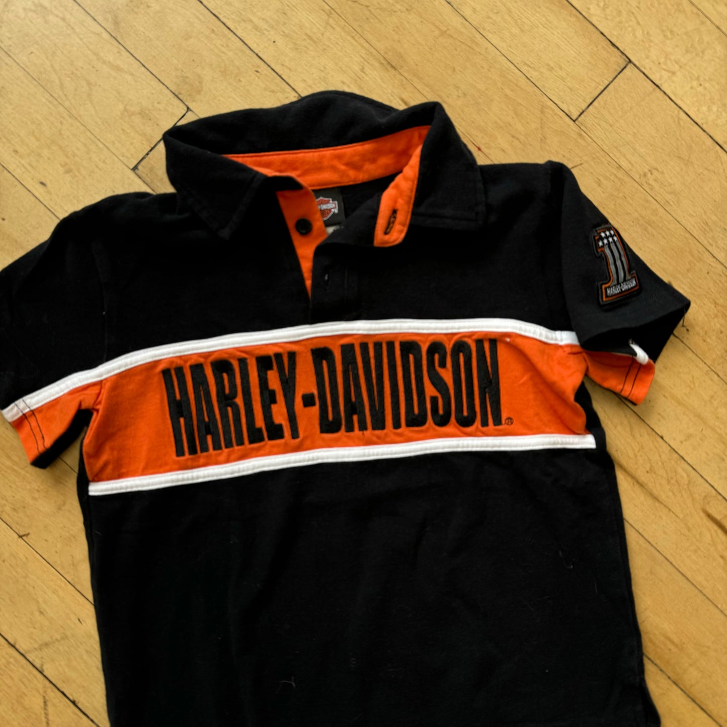 Vintage Harley Davidson Polo T-shirt Sz 3T