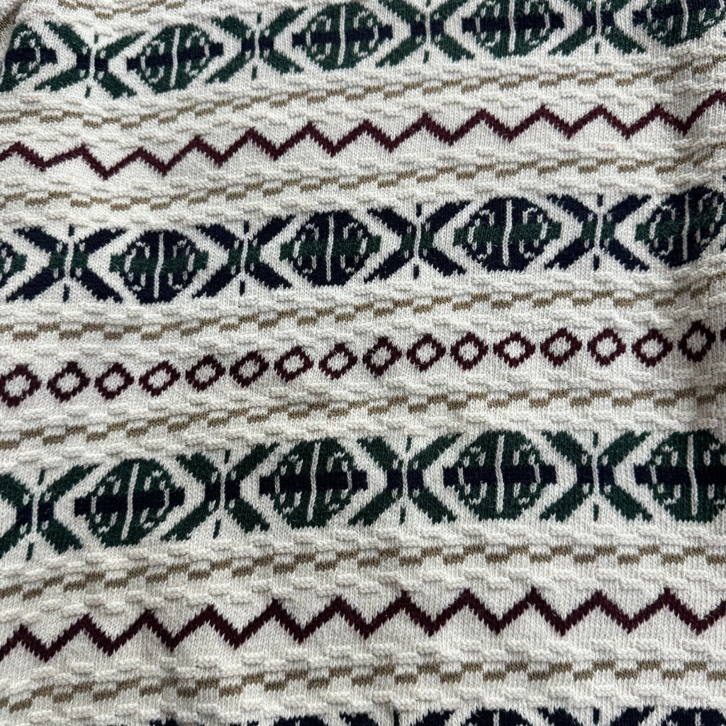 Vintage Knit Patterned Sweater Sz XL