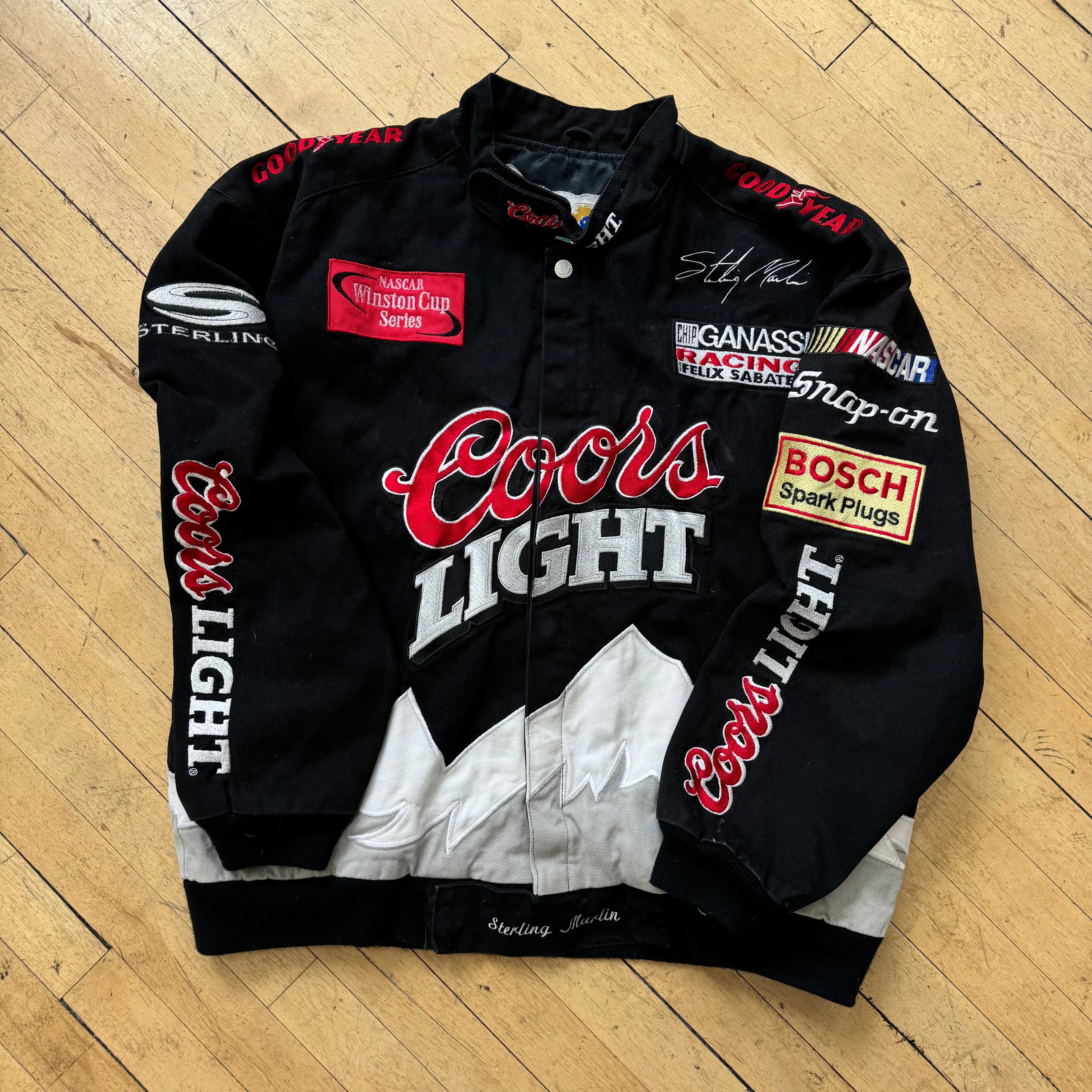 Vintage NASCAR Coors Light Jeff Hamilton Jacket Sz L