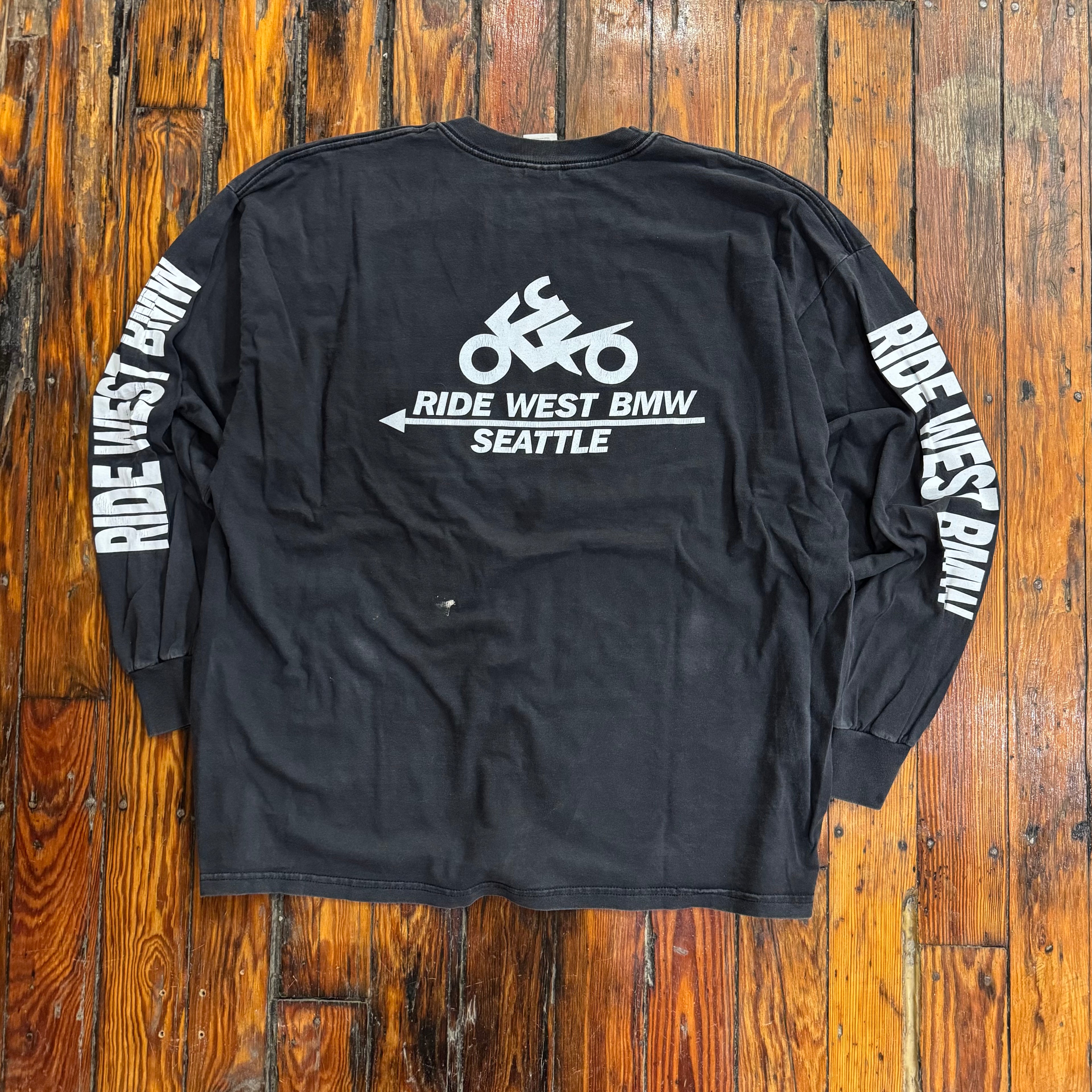 Vintage BMW Ride West Long Sleeve T-shirt Sz XXL