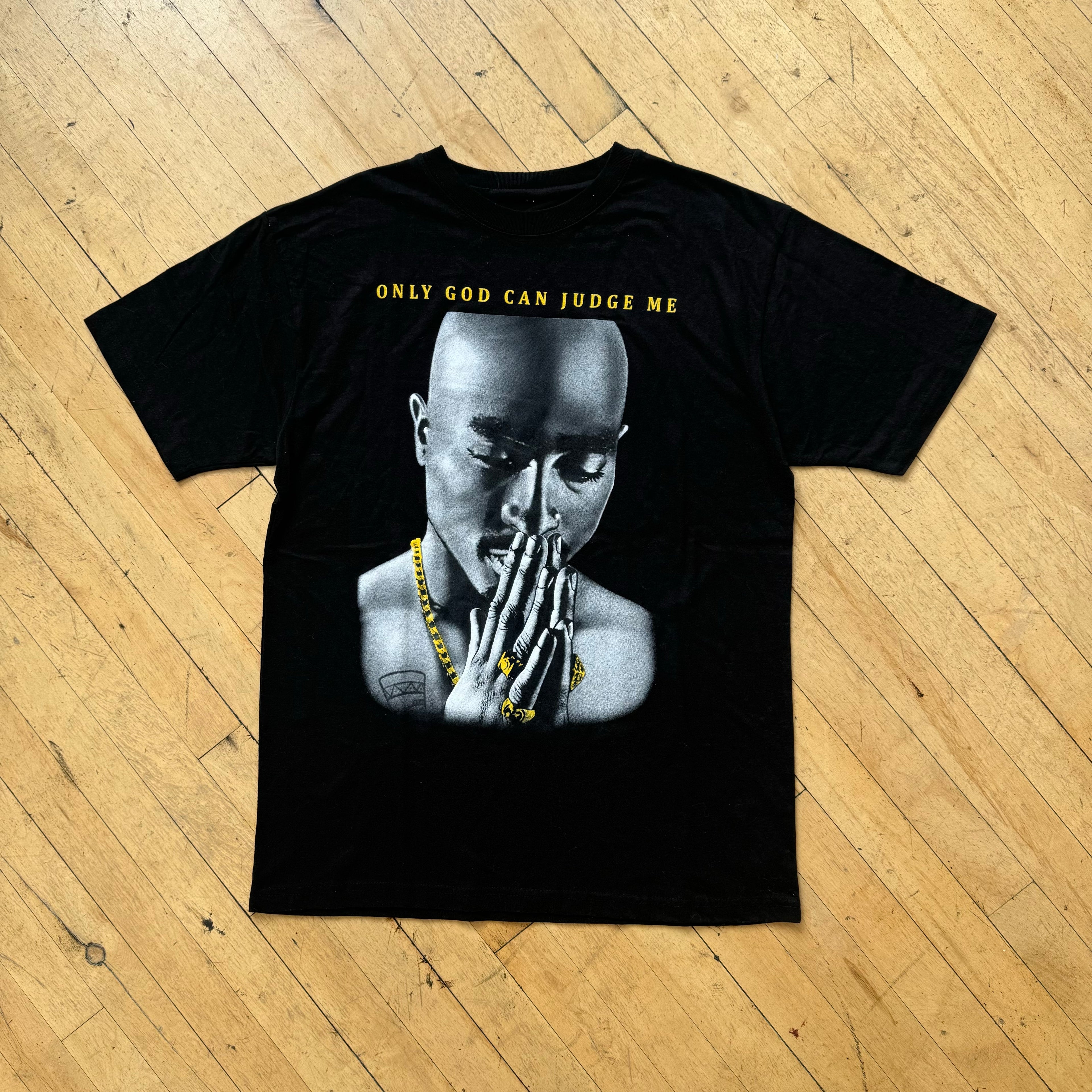 Y2K Tupac Only God can Judge Me T-shirt Sz L