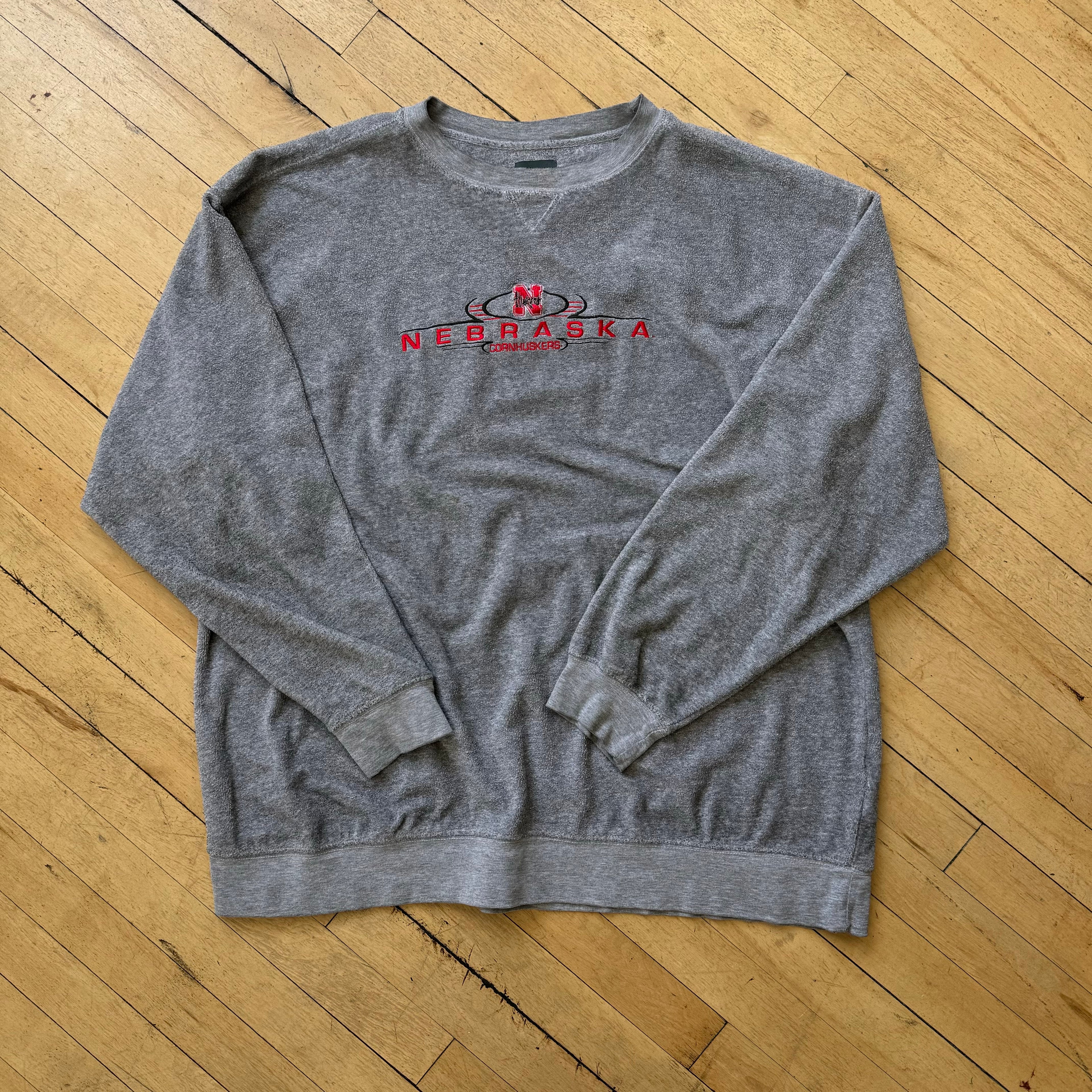 Vintage Nebraska Huskers SpellOut CrewNeck Sz XXL