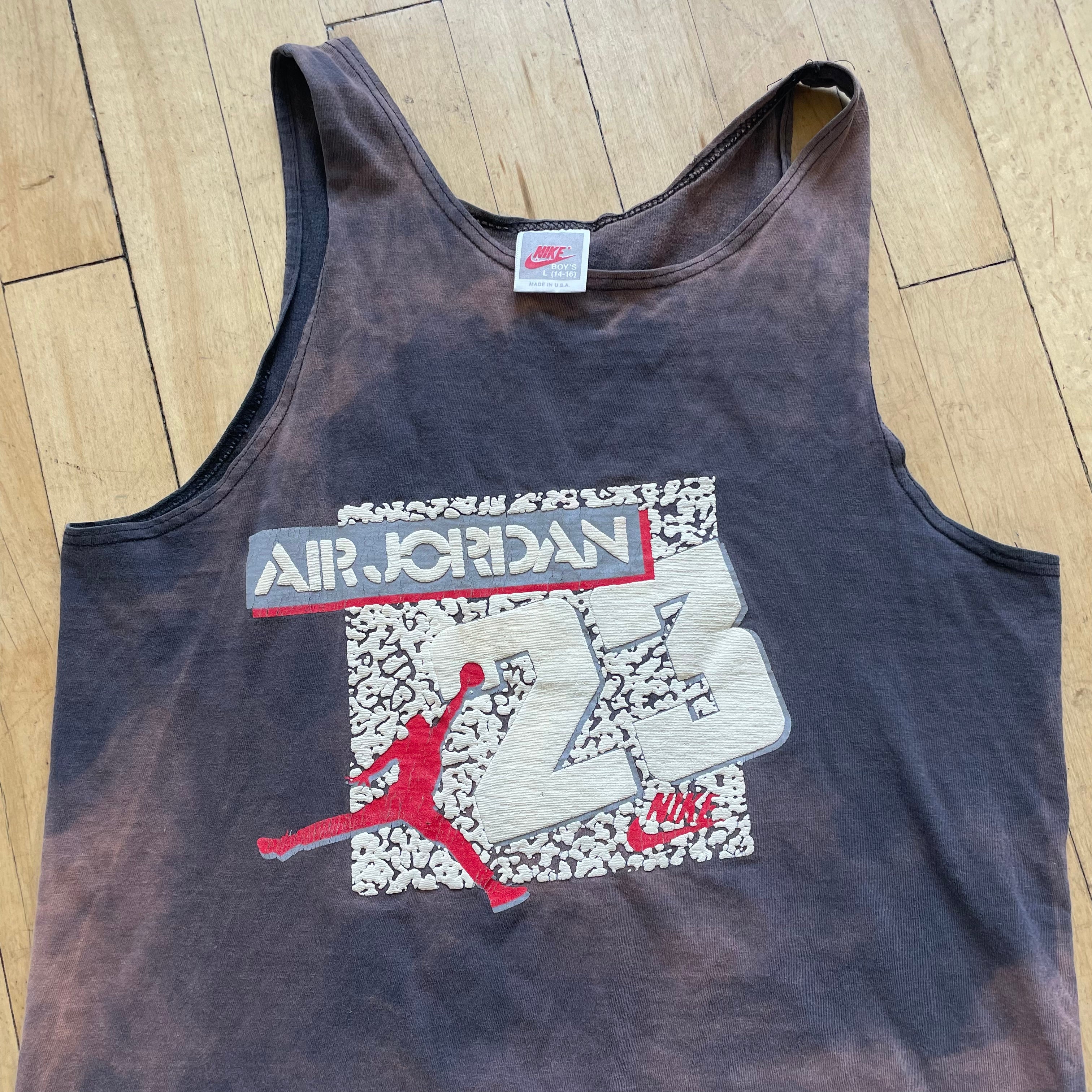90s Air Jordan 23 Tank Top T-shirt Sz YTH XL