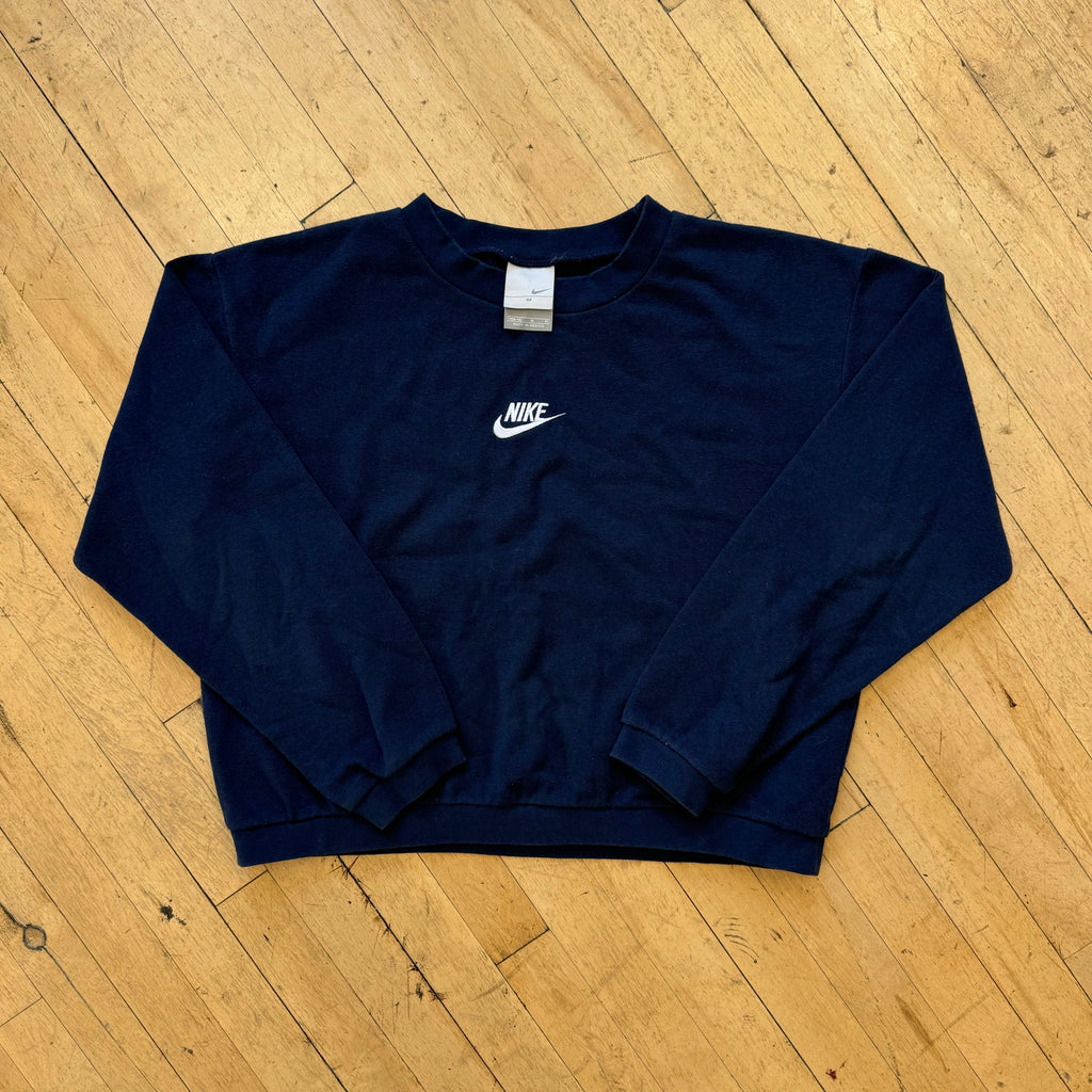 Y2K Nike Center Logo Cropped Crewneck Sz M