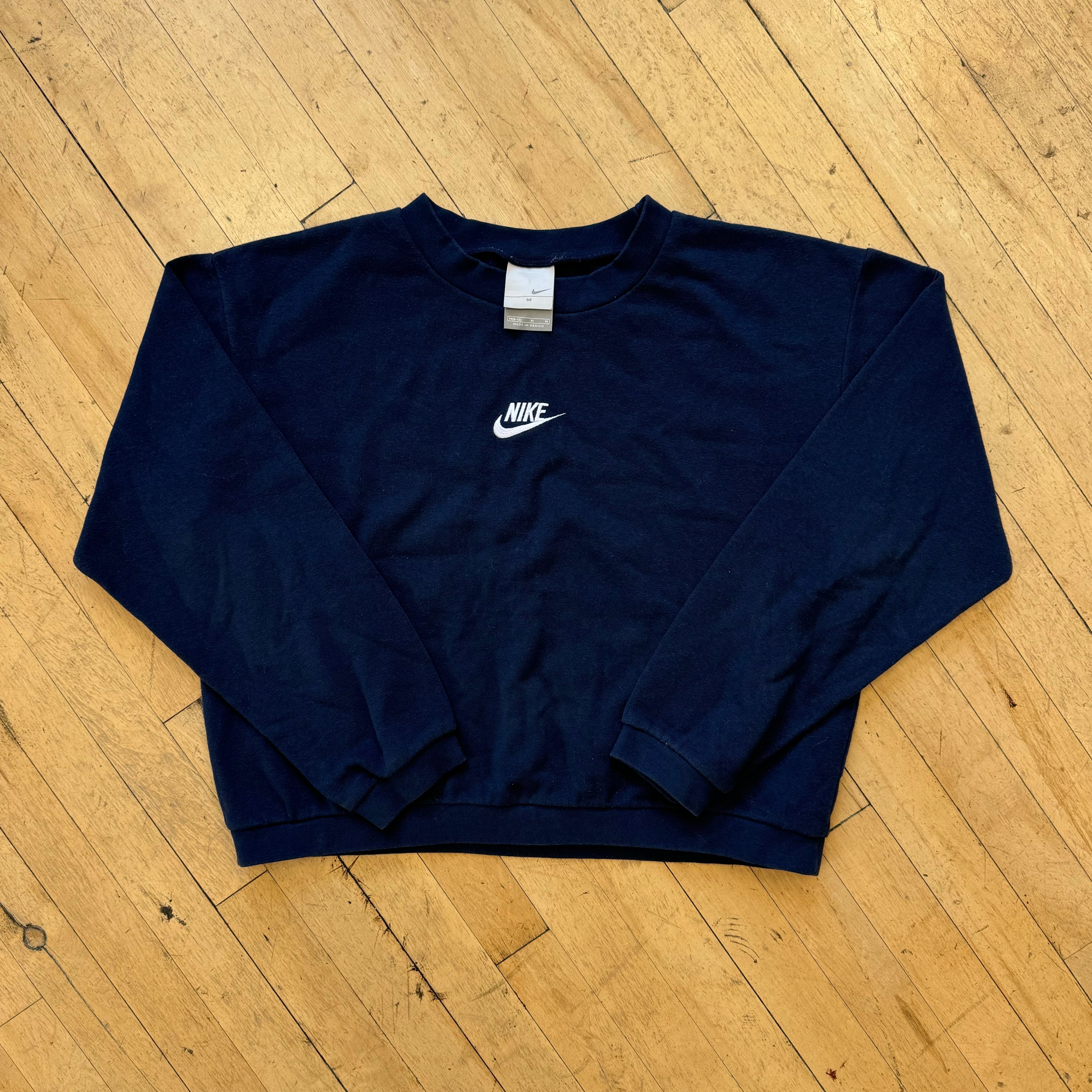 Y2K Nike Center Logo Cropped Crewneck Sz M