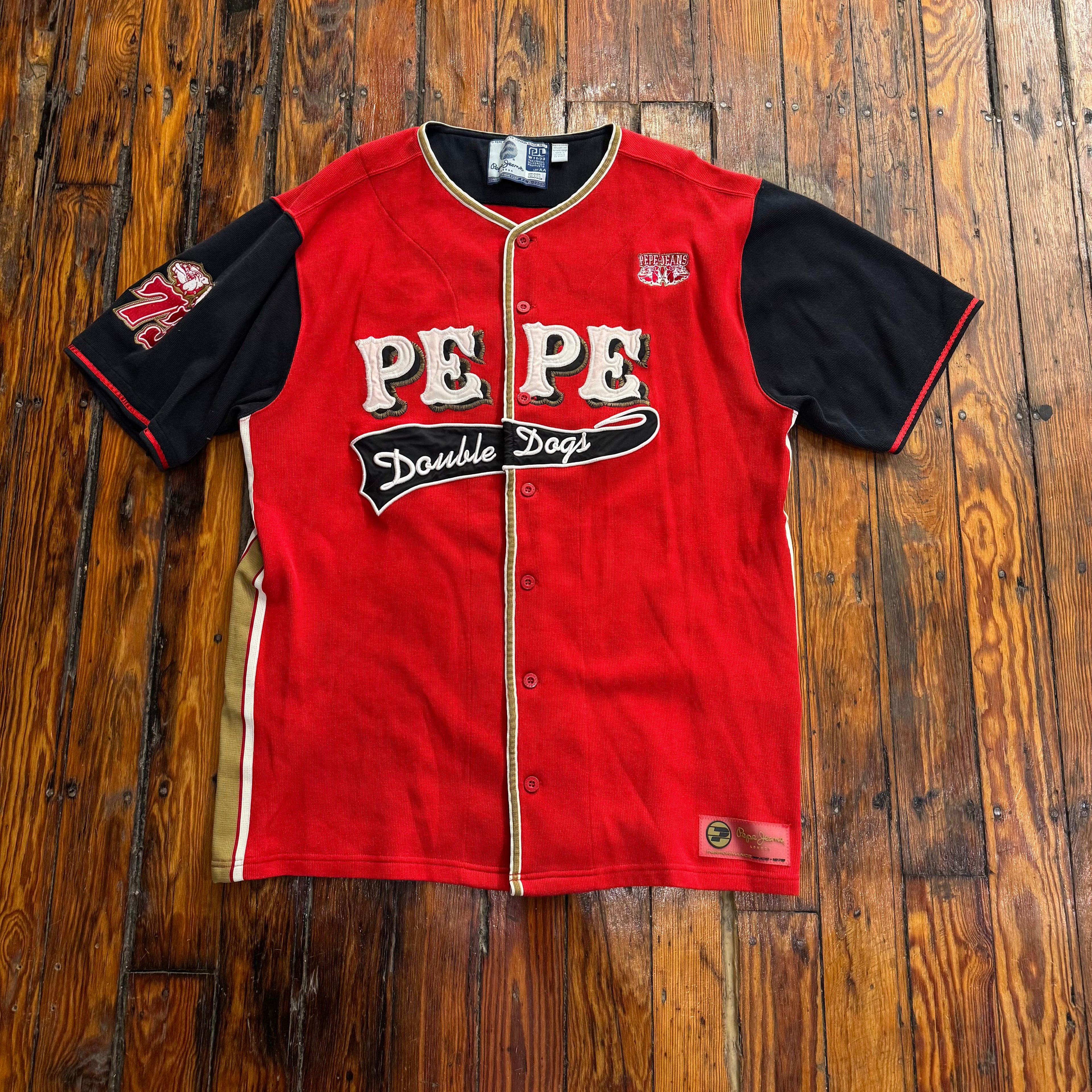 Vintage Pepe Jeans Baseball Jersey Sz XL