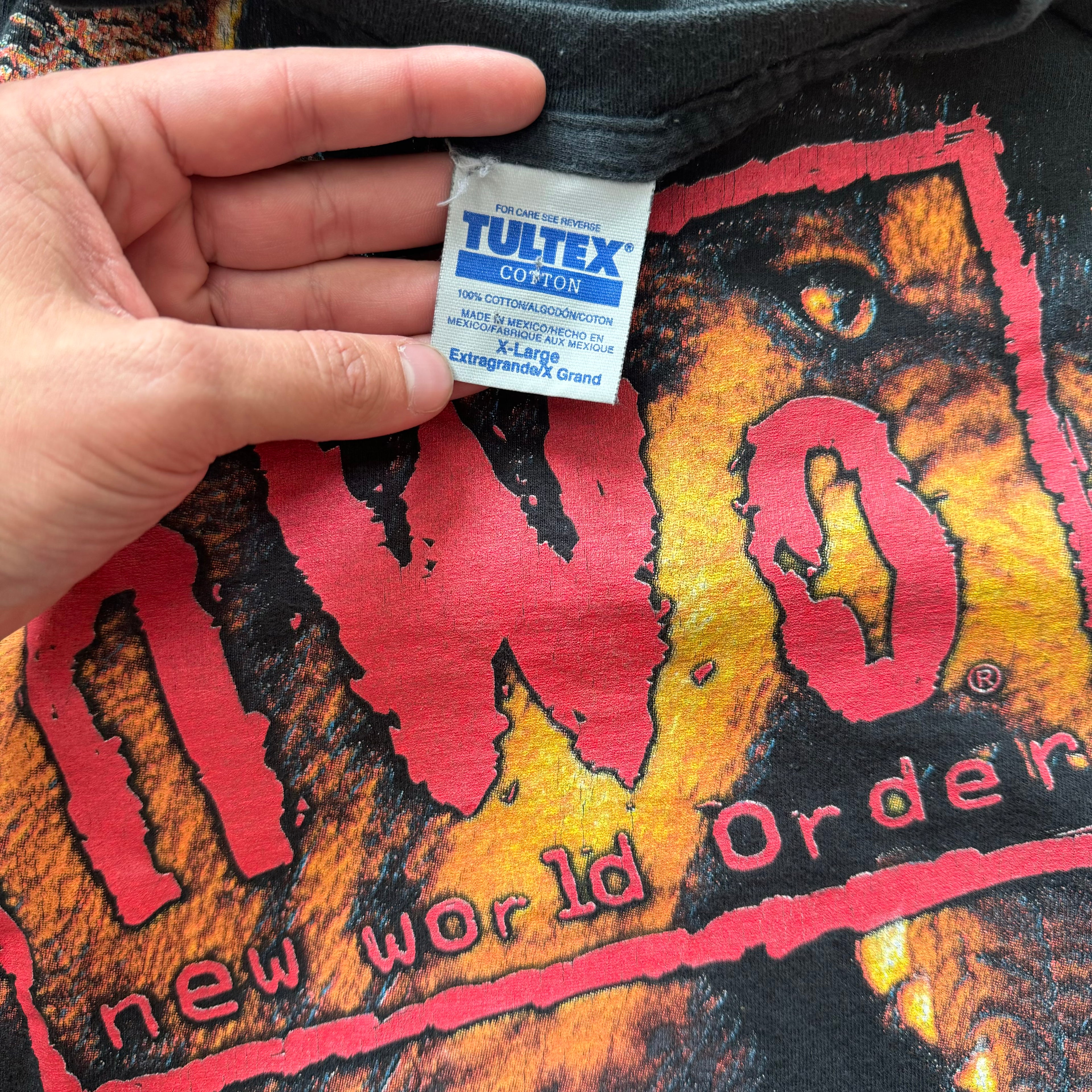 Vintage NWO Wolf Graphic T-shirt Sz XL
