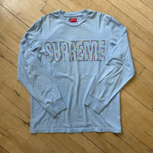 Supreme Embroidered Long sleeve T-shirt Sz M