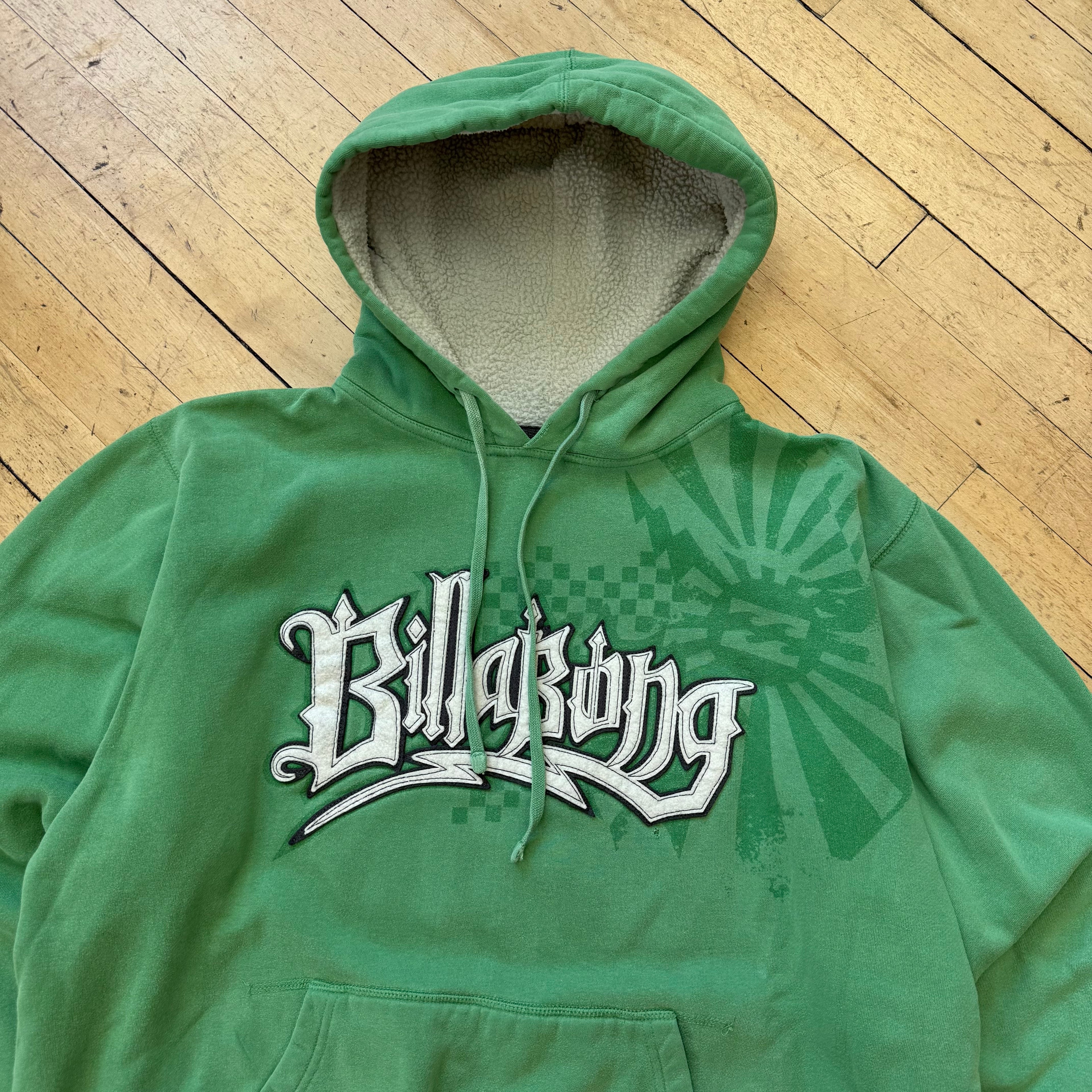 Y2K Billabong Fleece Lined Hoodie Sz XL