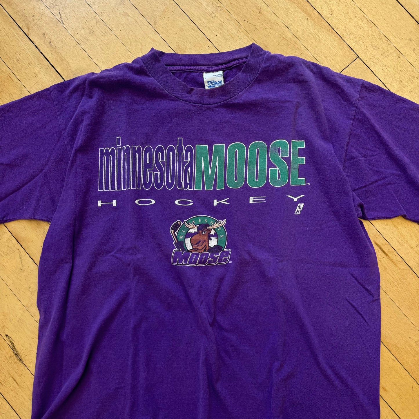 Vintage Salem Minnesota Moose Hockey T-shirt Sz L