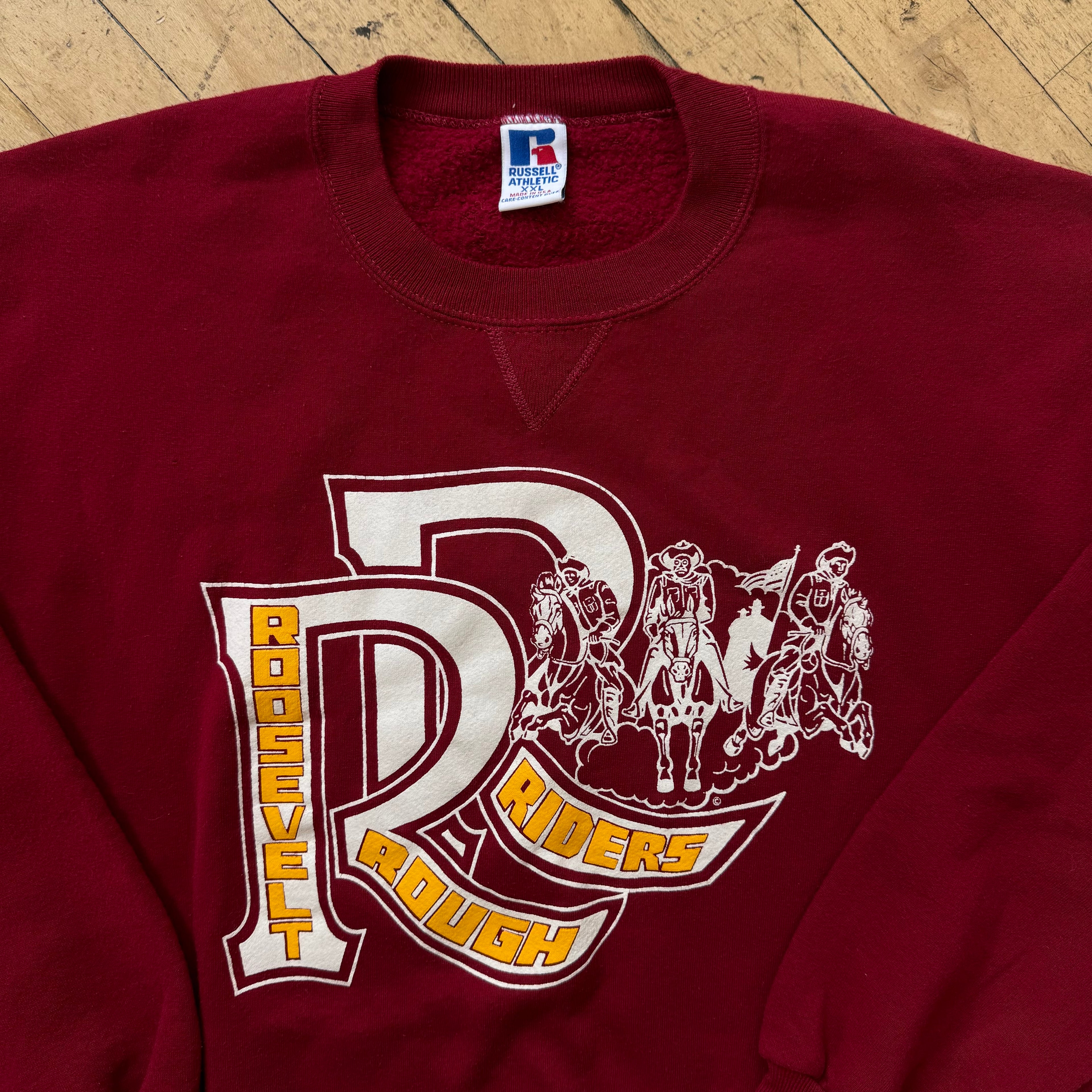 Vintage Roosevelt Rough Riders Crewneck Sz XL