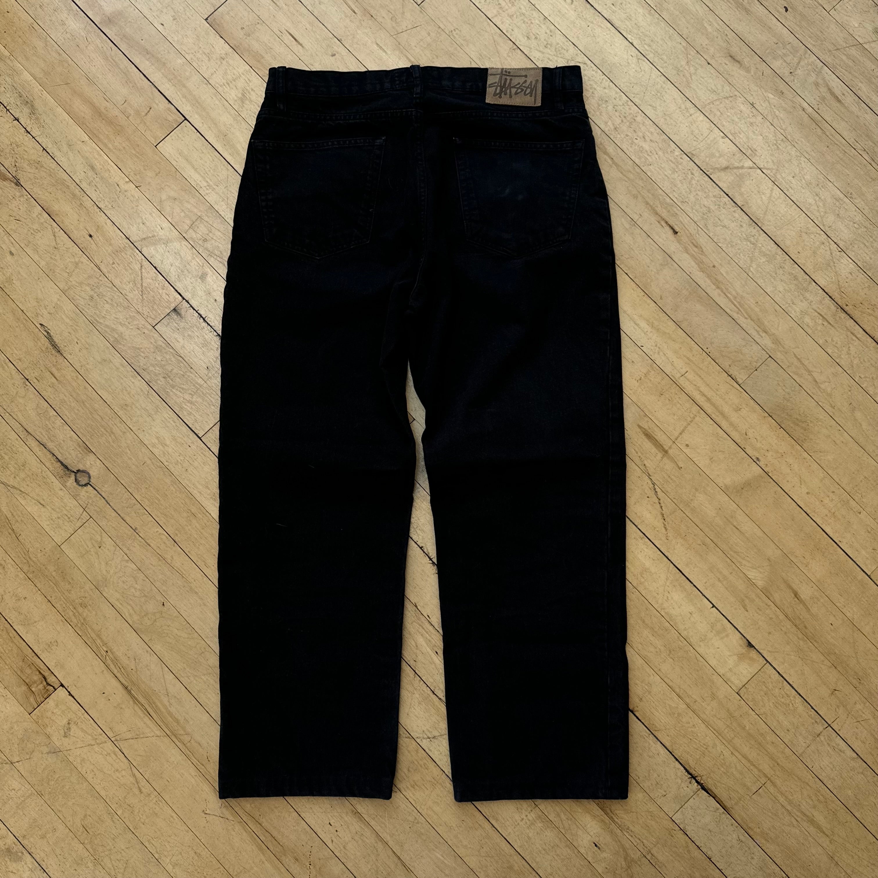 Stussy Classic Black Denim Jeans Sz 33