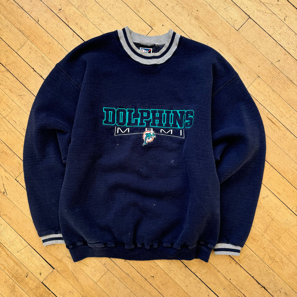 Vintage ProPlayer Miami Dolphins SpellOut CrewNeck Sz XL