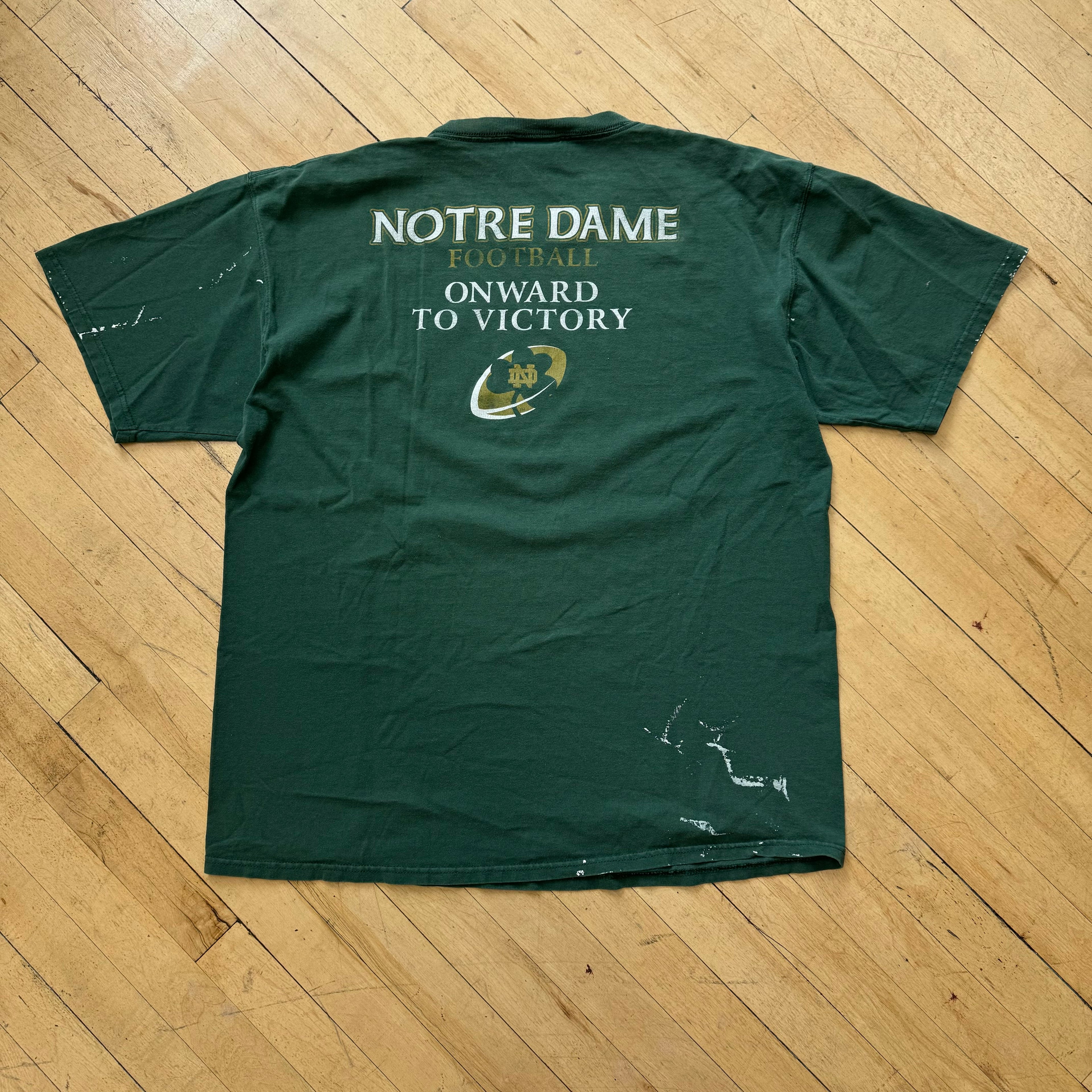 Vintage Thrashed Notre Dame T-shirt Sz XL