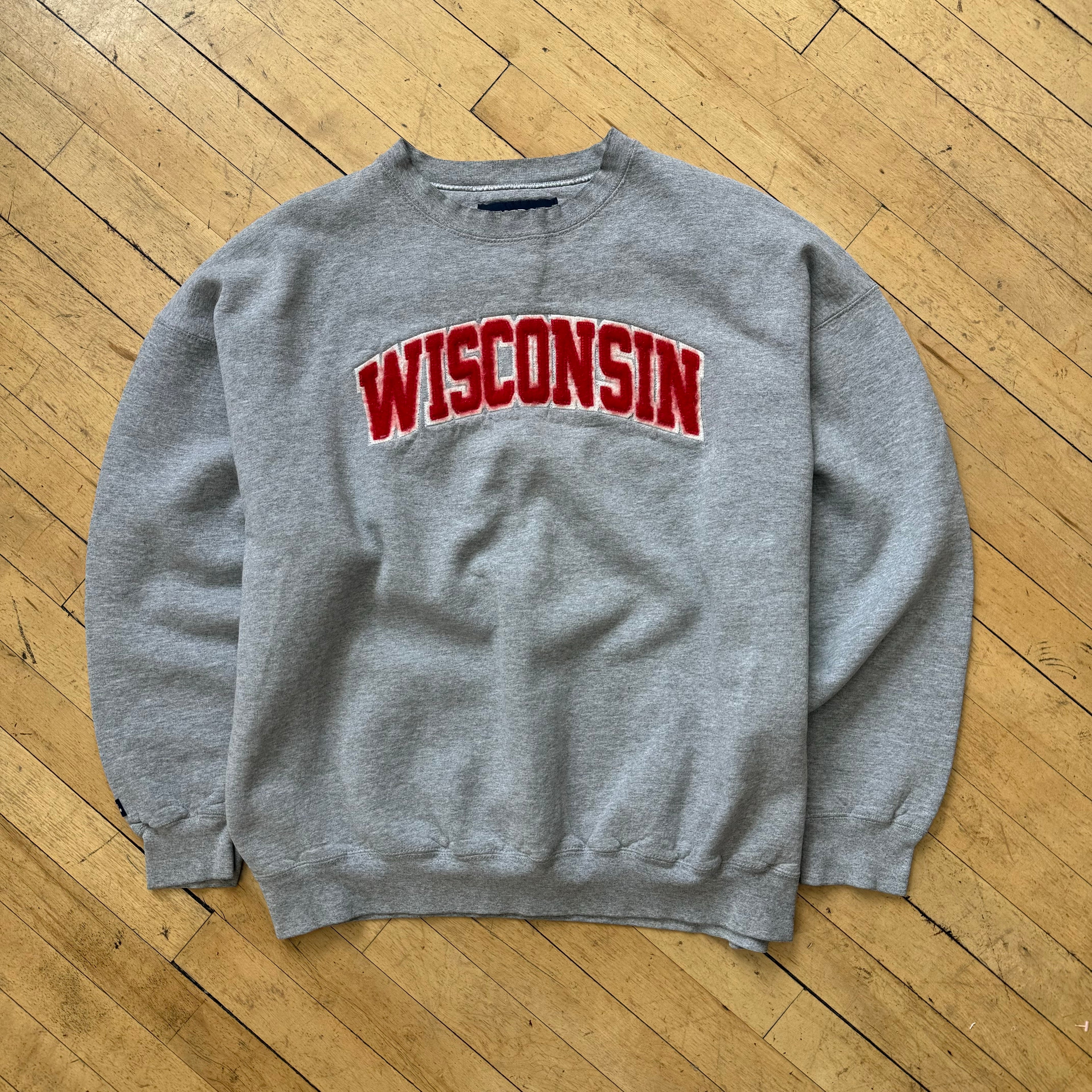 Vintage Wisconsin SpellOut CrewNeck Sz XL