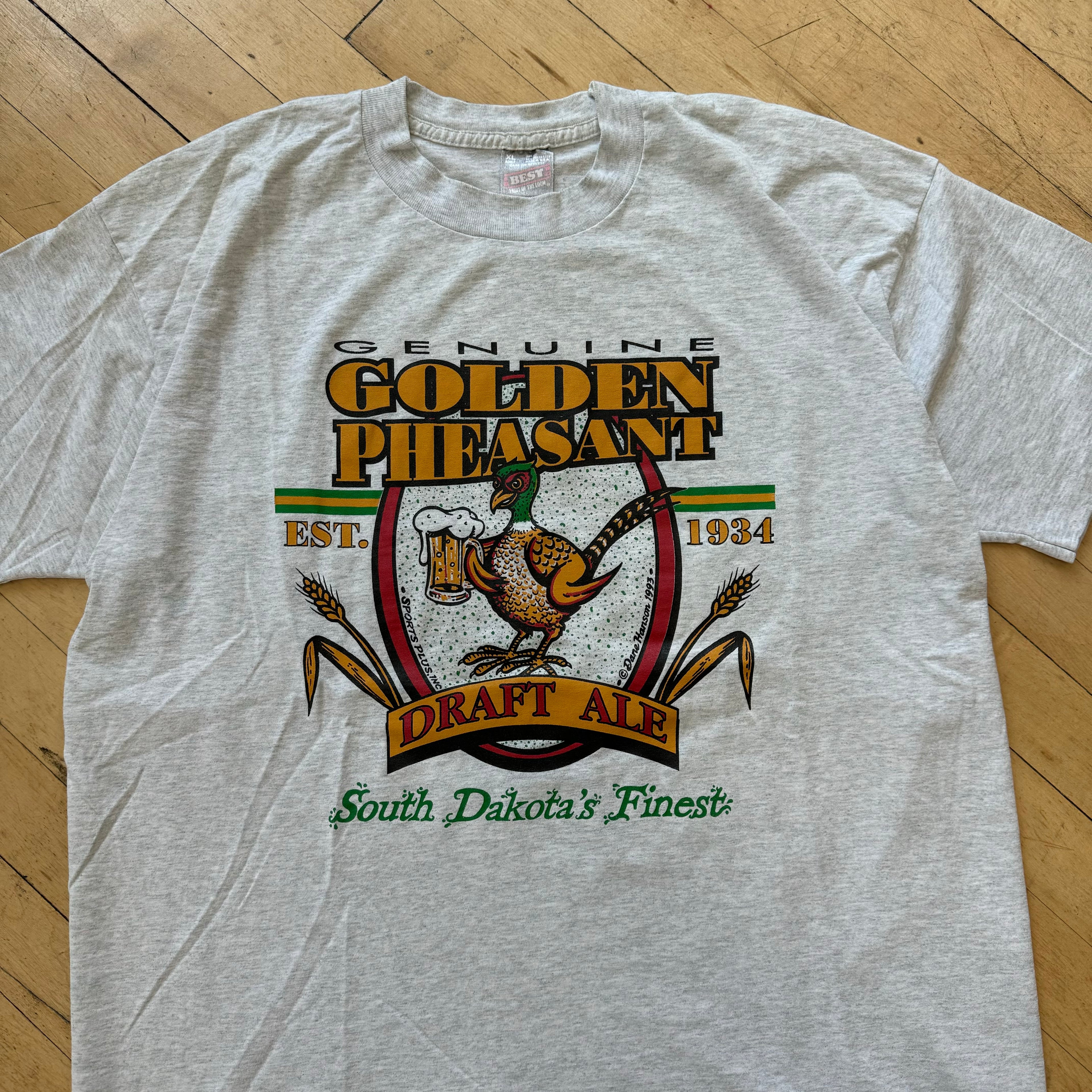 Vintage Golden Pheasant Draft Ale T-shirt Sz XL