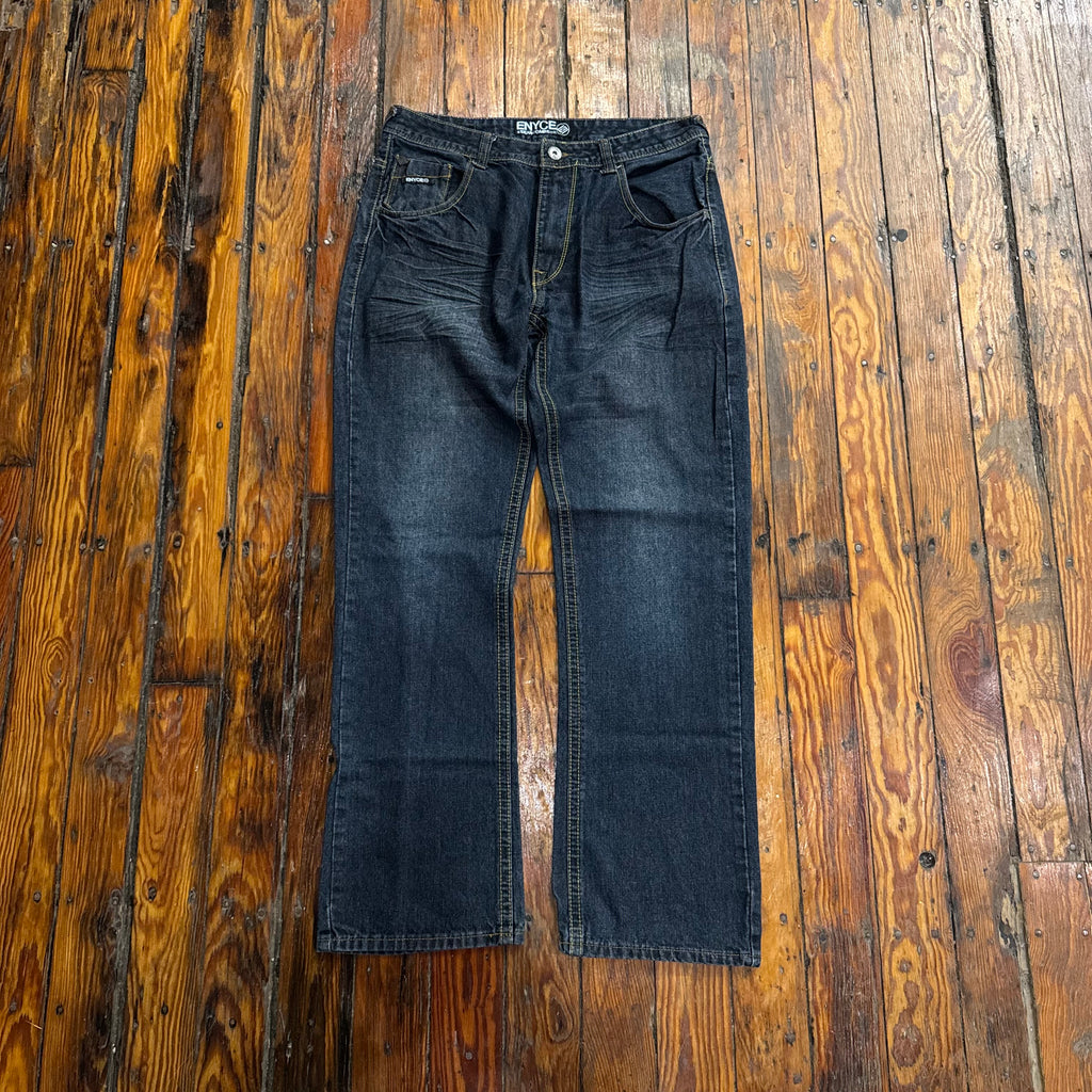 Y2K Enyce Embroidered Denim Jeans Sz 34