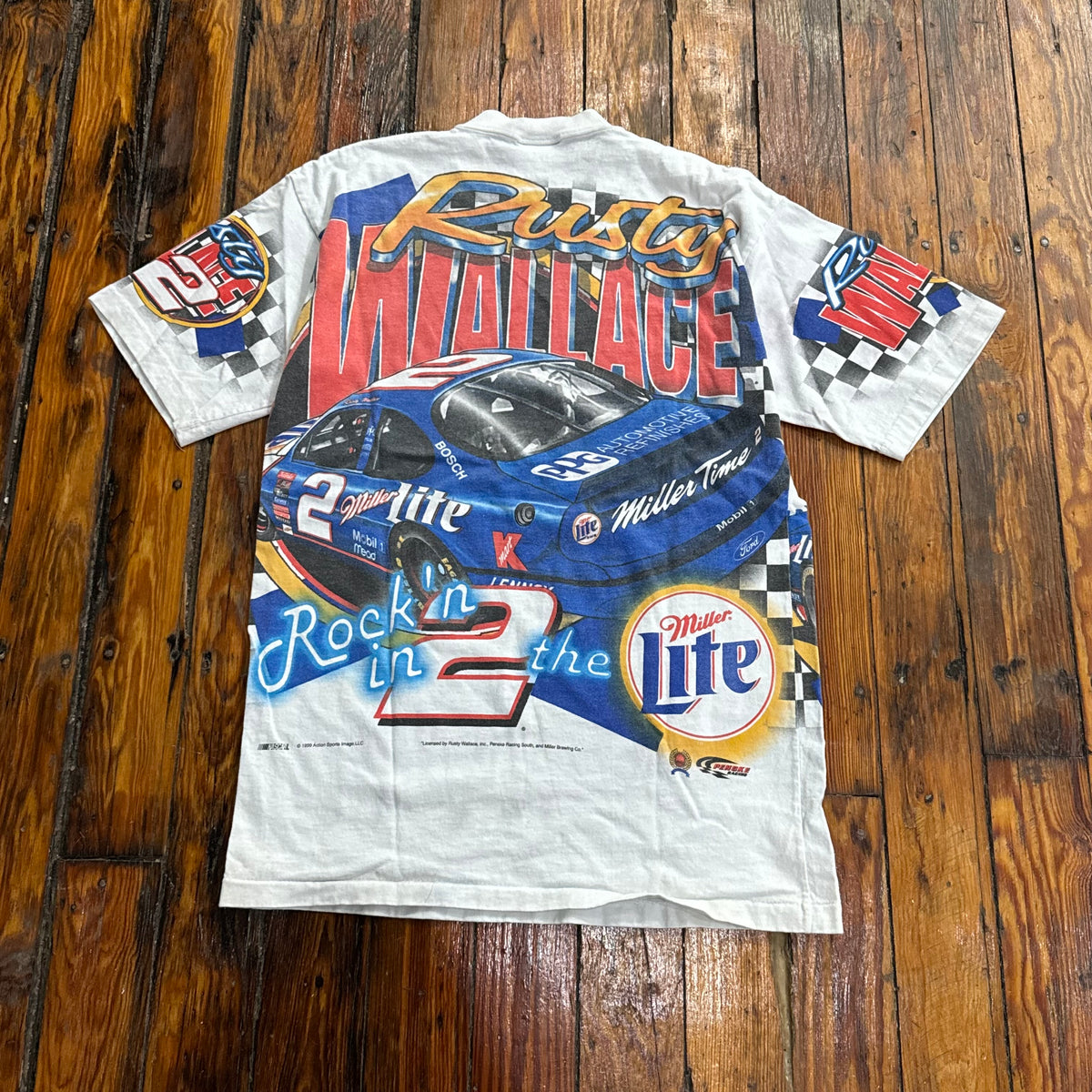 Vintage Rusty Wallace NASCAR AOP T-shirt Sz M
