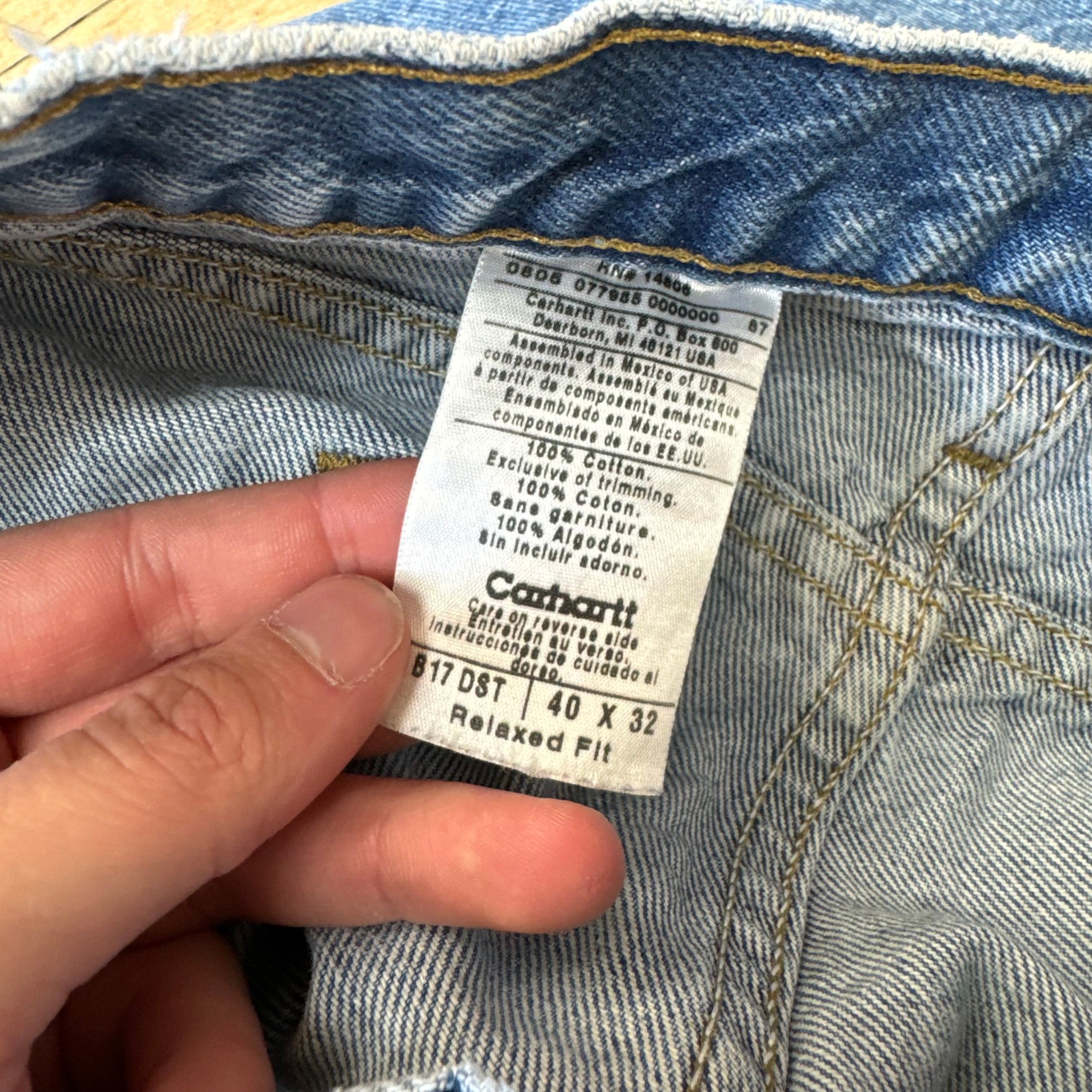 Vintage Carhartt Denim Jeans Sz 40x32