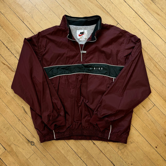 Vintage Maroon Nike SpellOut Jacket Sz L