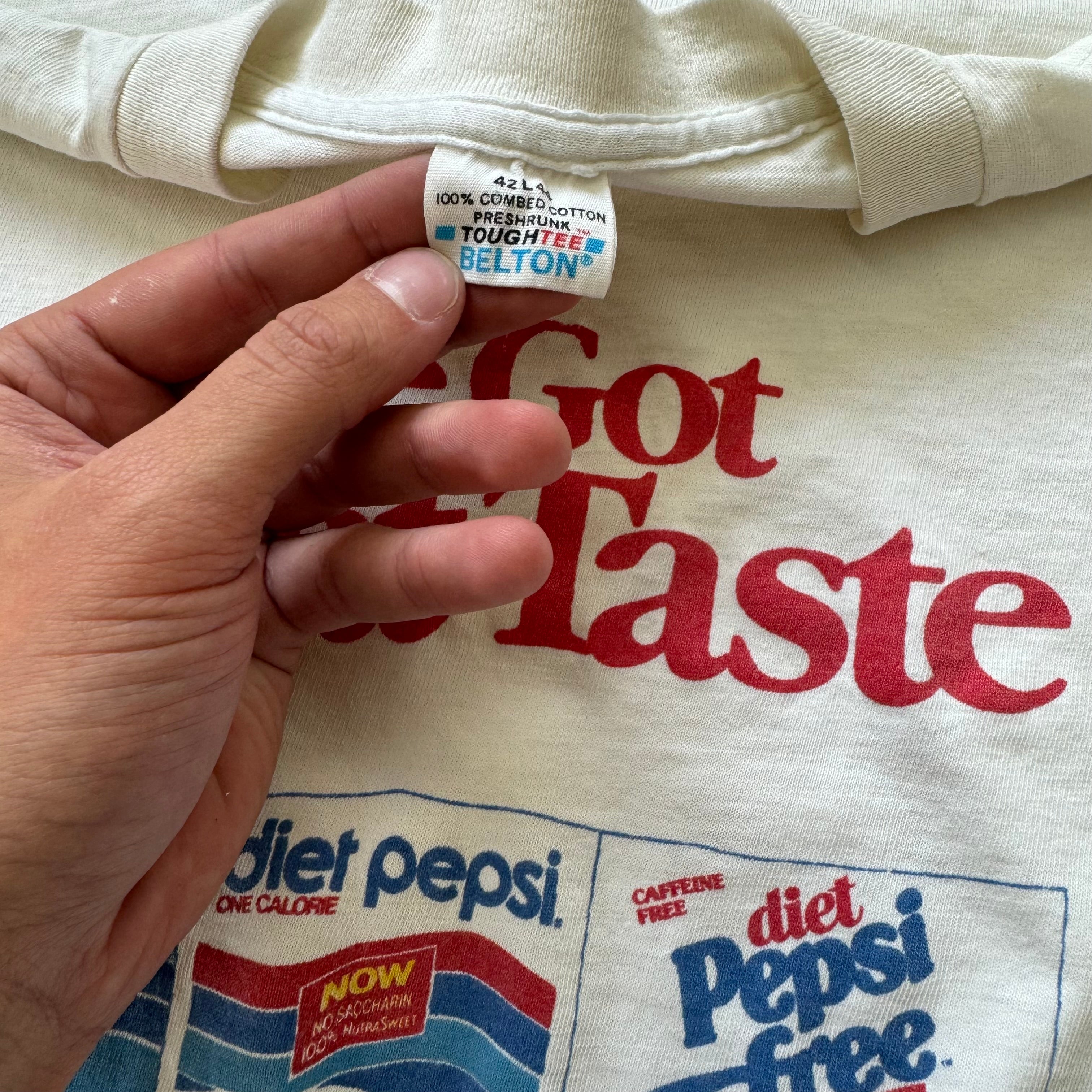 Vintage Diet Pepsi I’ve got great Taste Long Sleeve T-shirt Sz M