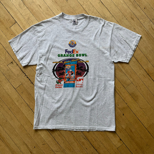 Vintage FedEx Orange Bowl T-shirt Sz L