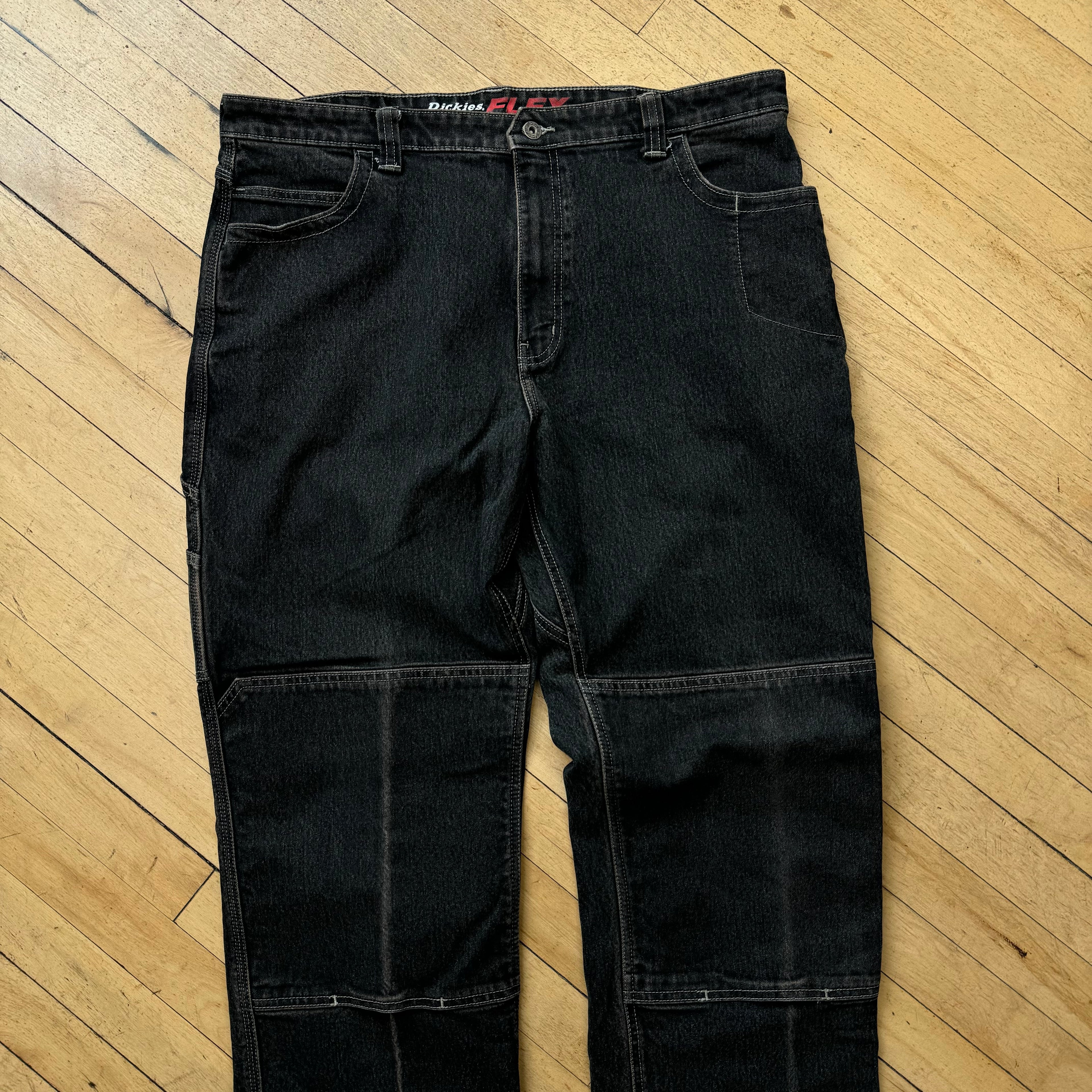 Y2K Dickies Dark Wash Double Knee Jeans Sz 36x32