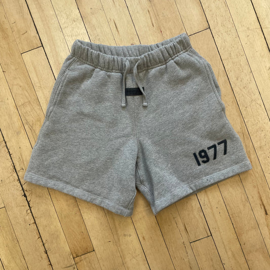 Grey “1977” Essential Sweat Shorts Sz S