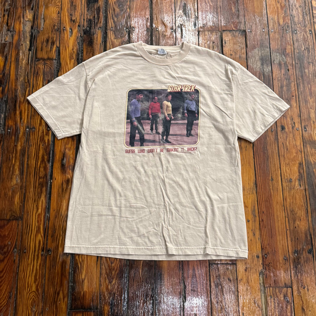 Y2K Star Trek Guess who won’t be making it back? T-shirt Sz XL