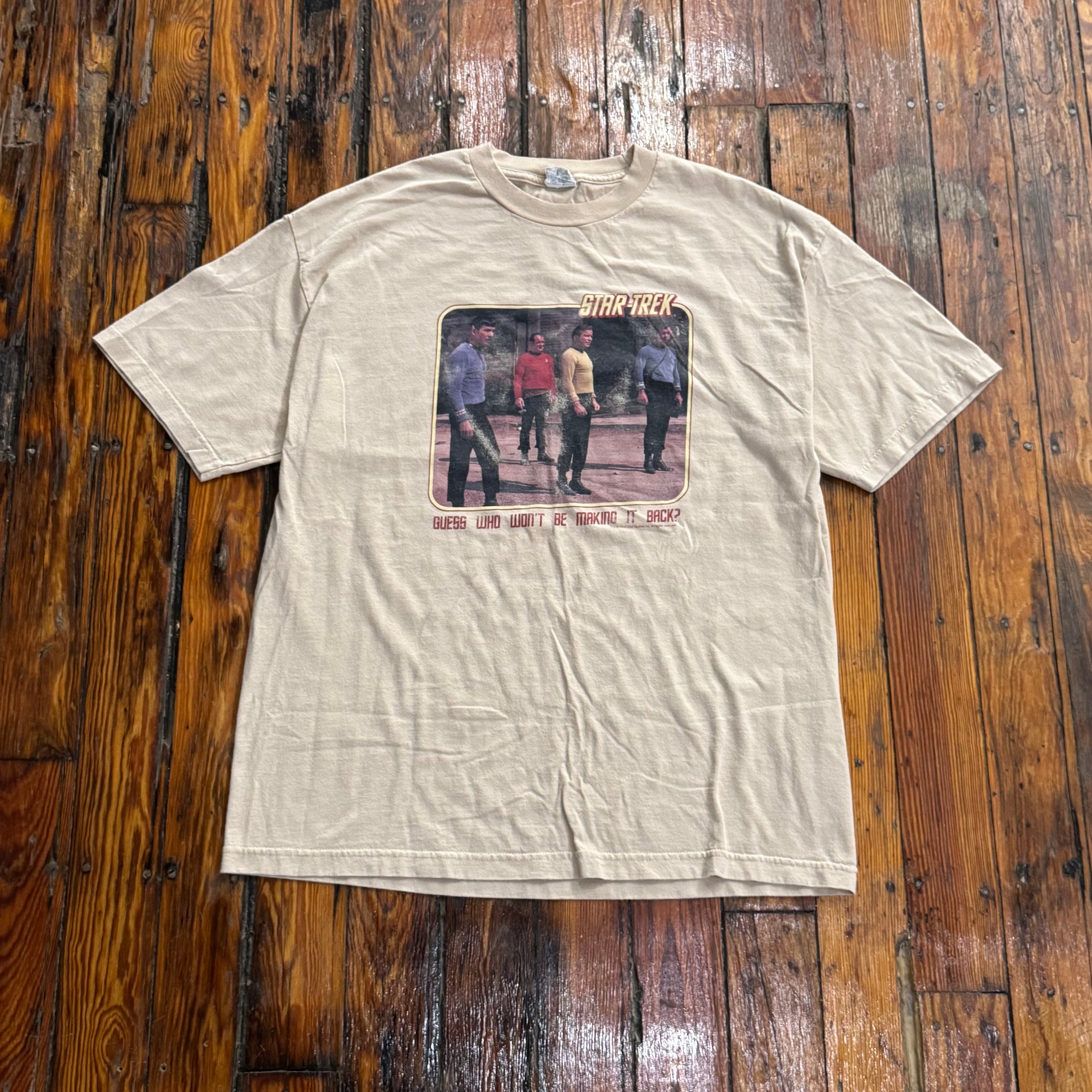 Y2K Star Trek Guess who won’t be making it back? T-shirt Sz XL