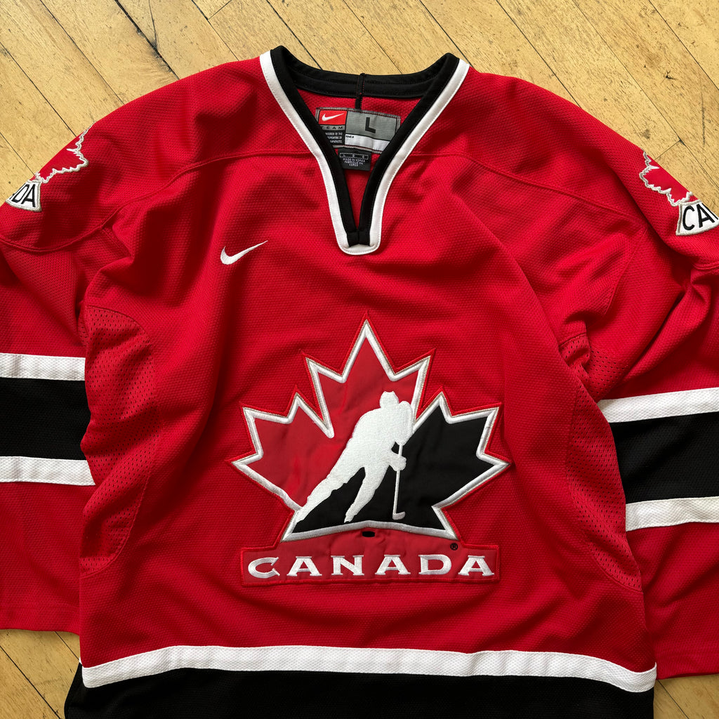 Vintage Nike Canada Leafs Hockey Jersey Sz L