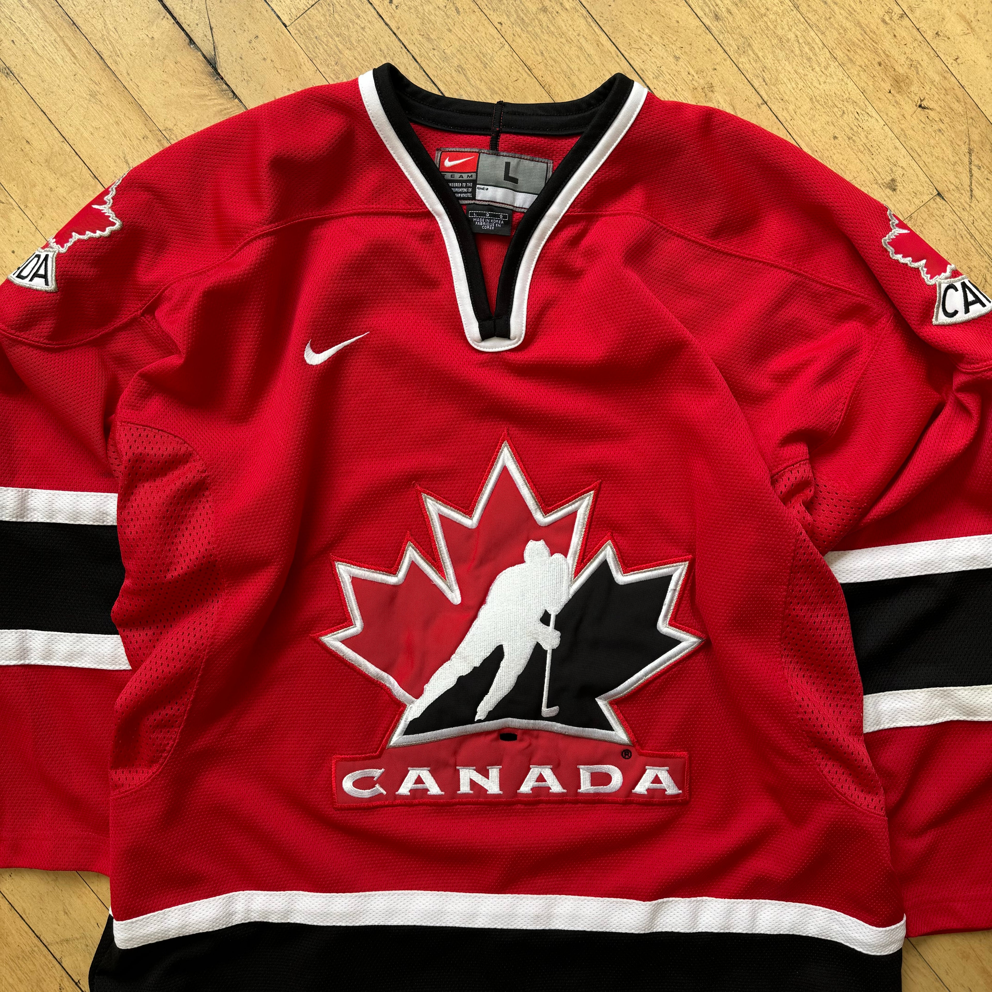 Vintage Nike Canada Leafs Hockey Jersey Sz L