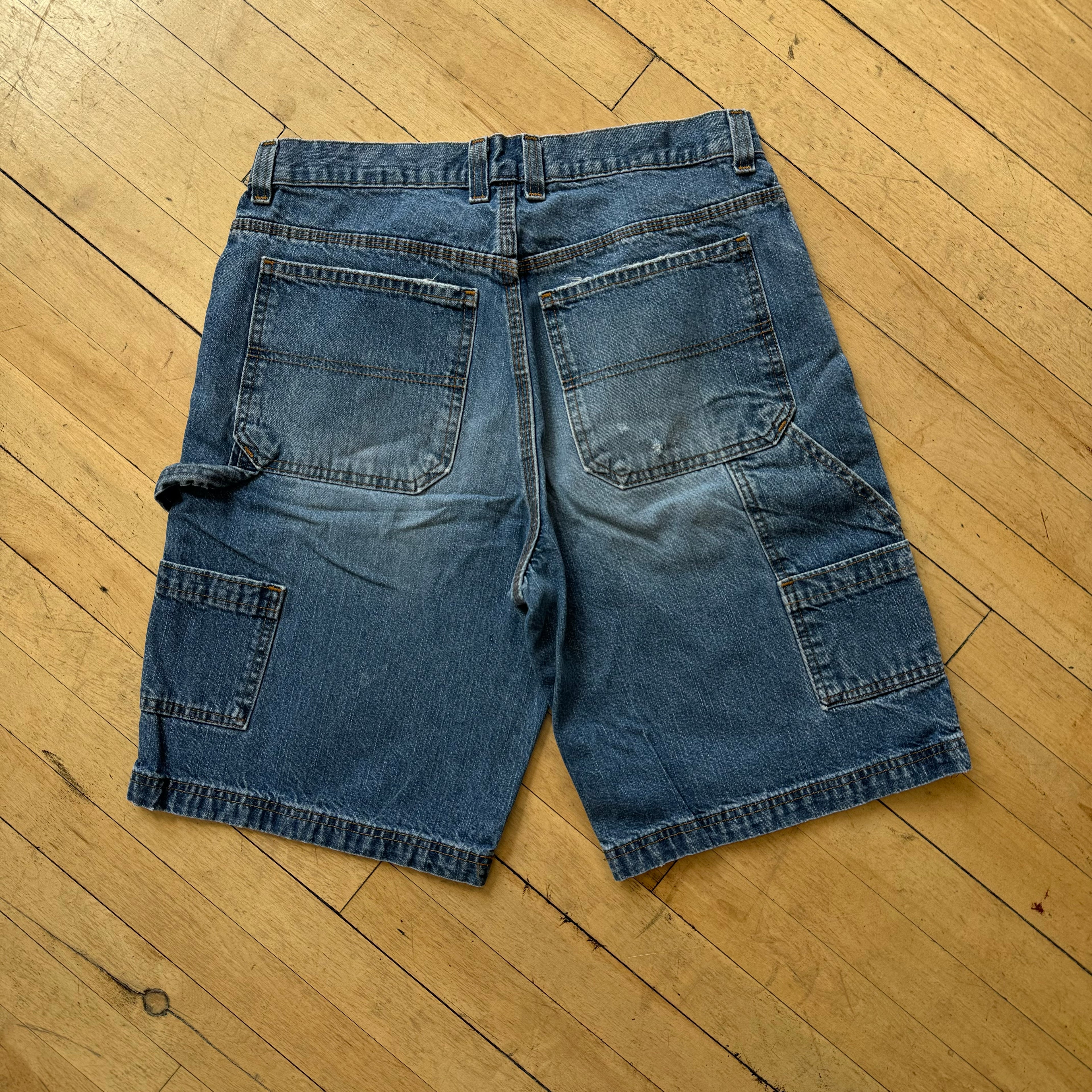 Vintage Faded Glory Carpenter Denim Jean Shorts Sz 32