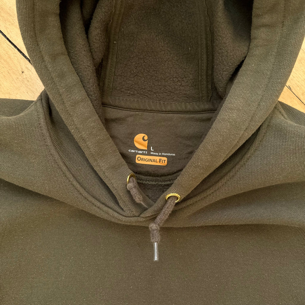 Olive Carhartt Workwear Hoodie Sz L