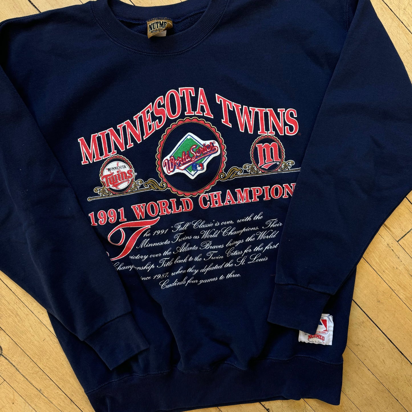 Vintage Minnesota Twins World Series Crewneck Sz L