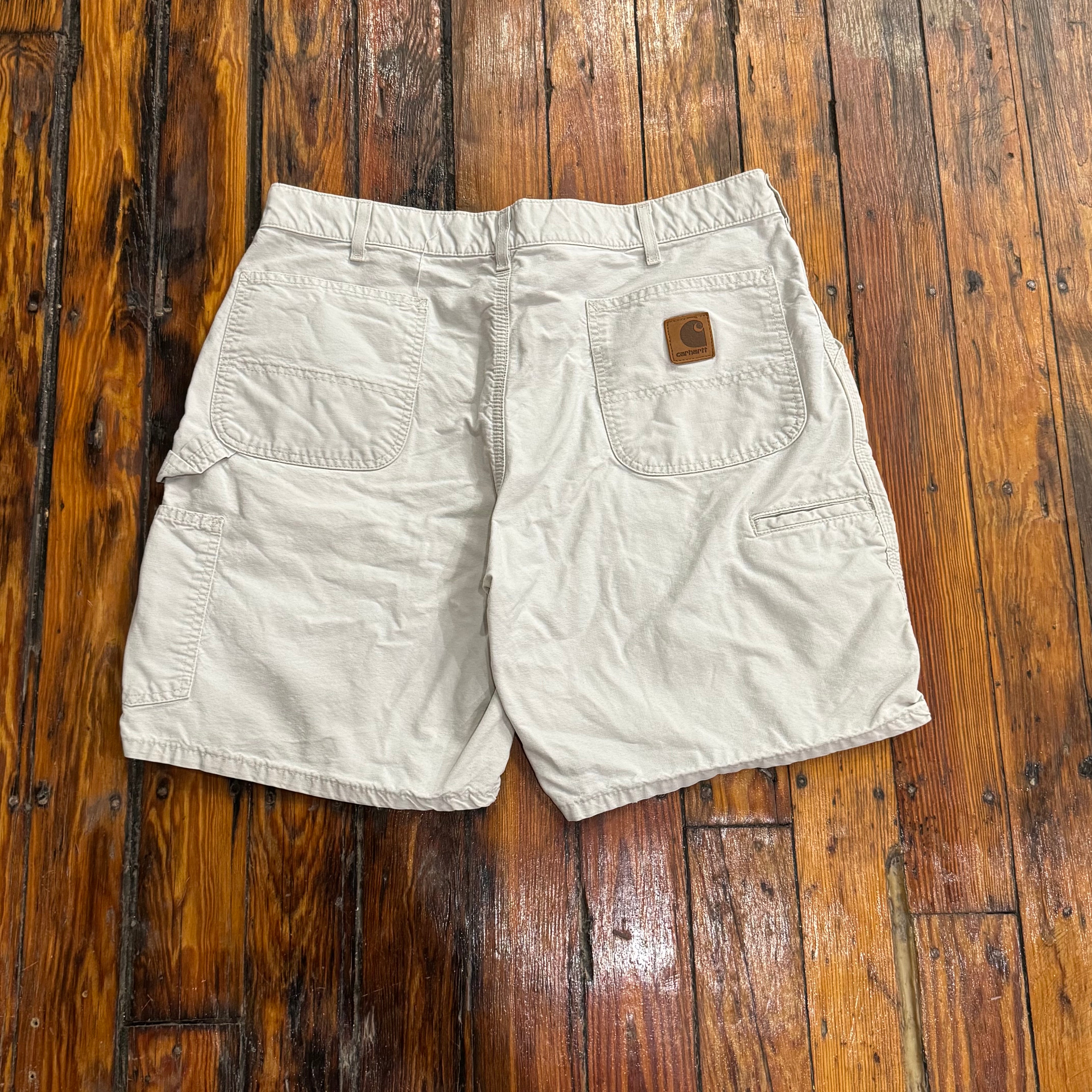 Vintage White Carhartt Khaki Shorts Sz 38