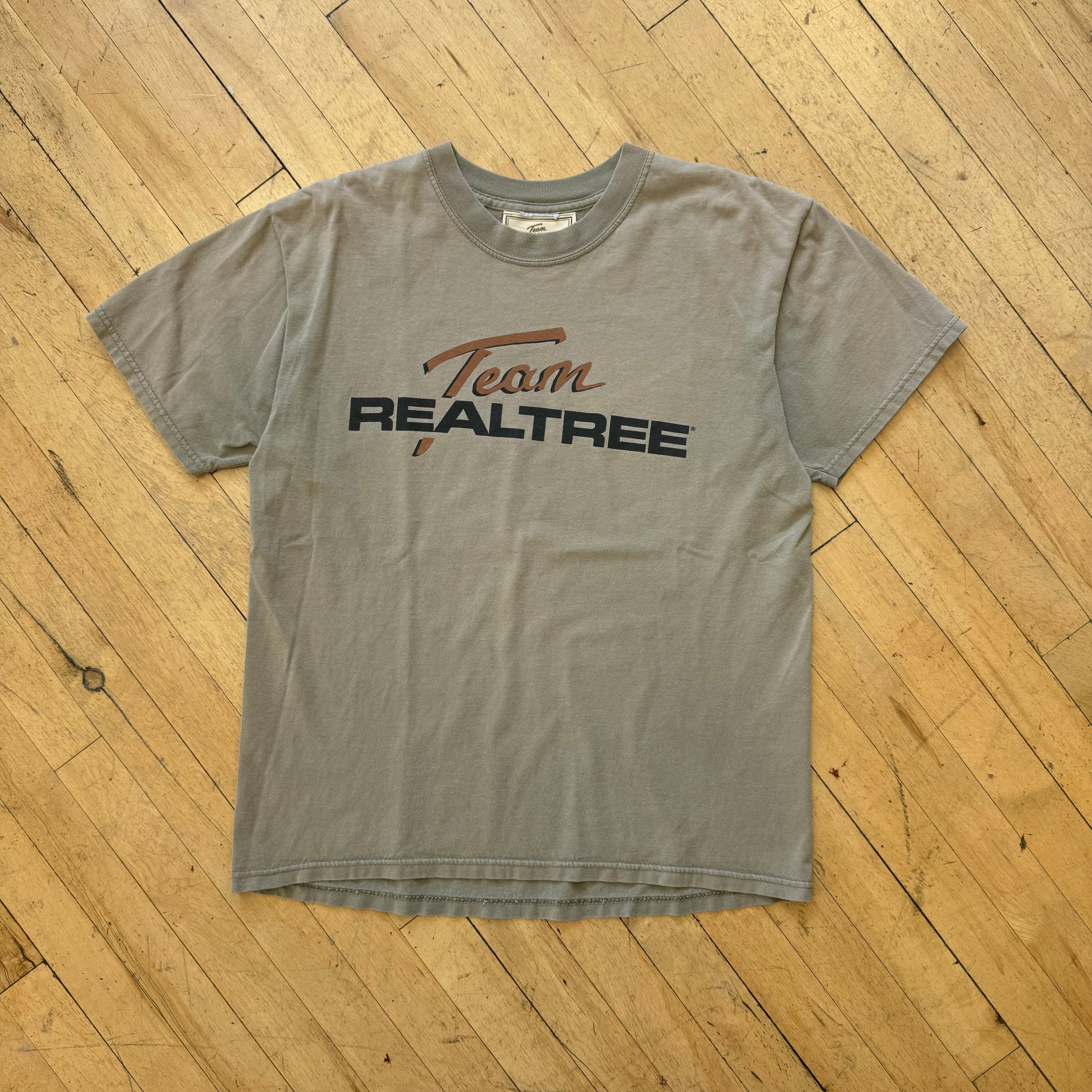 Vintage Real Tree SpellOut T-shirt Sz L