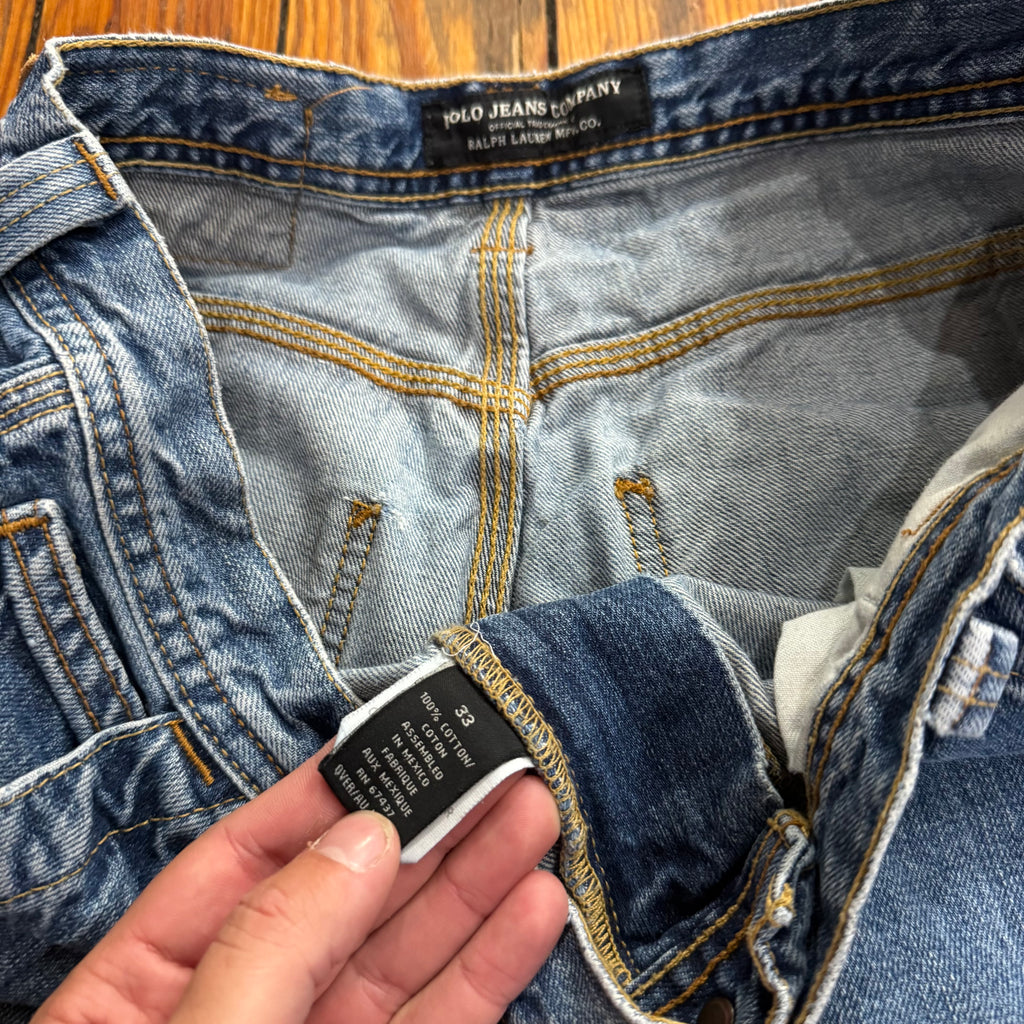 Vintage Polo Jeans Company Denim Shorts Sz 33