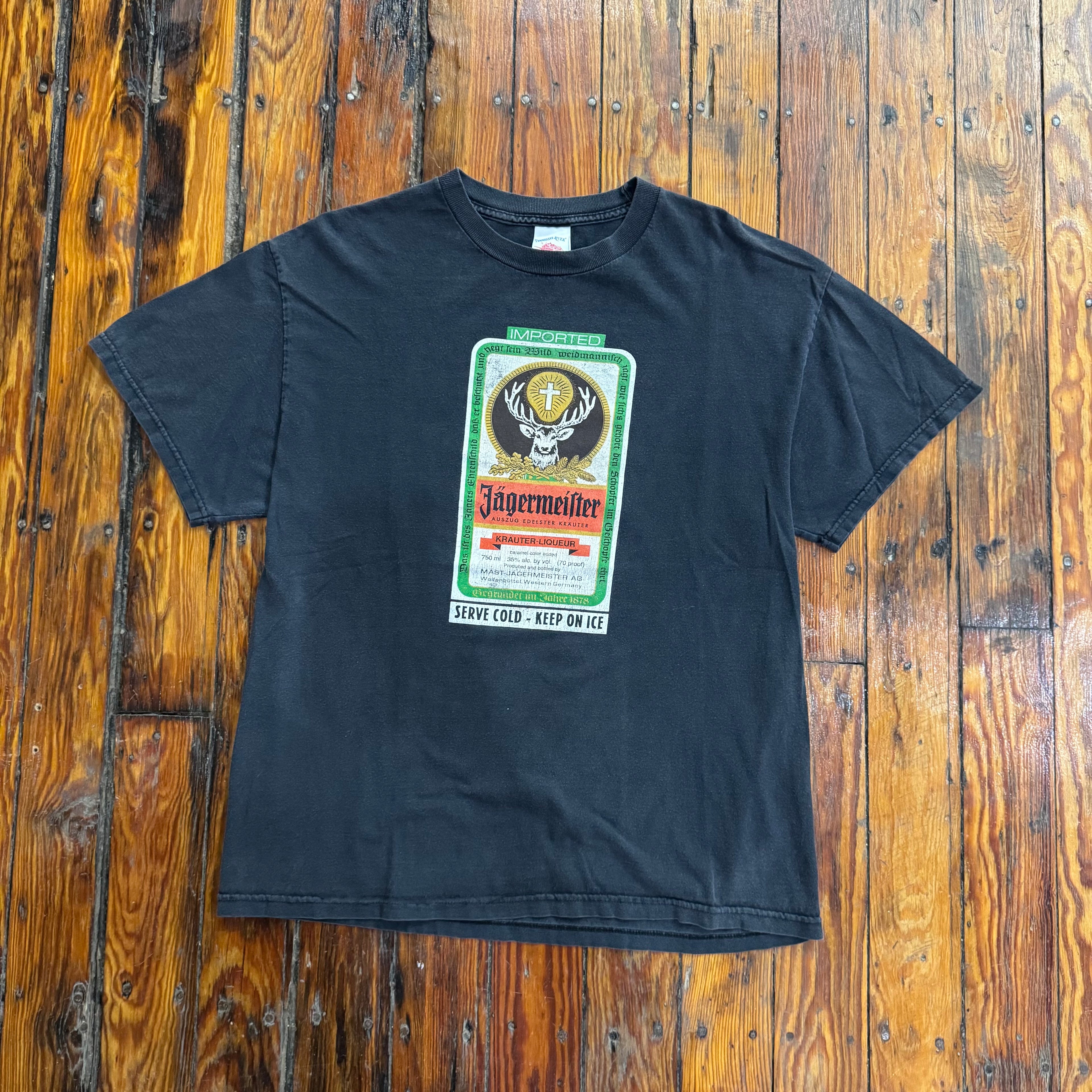 Vintage Jagermeister Whiskey T-shirt Sz L