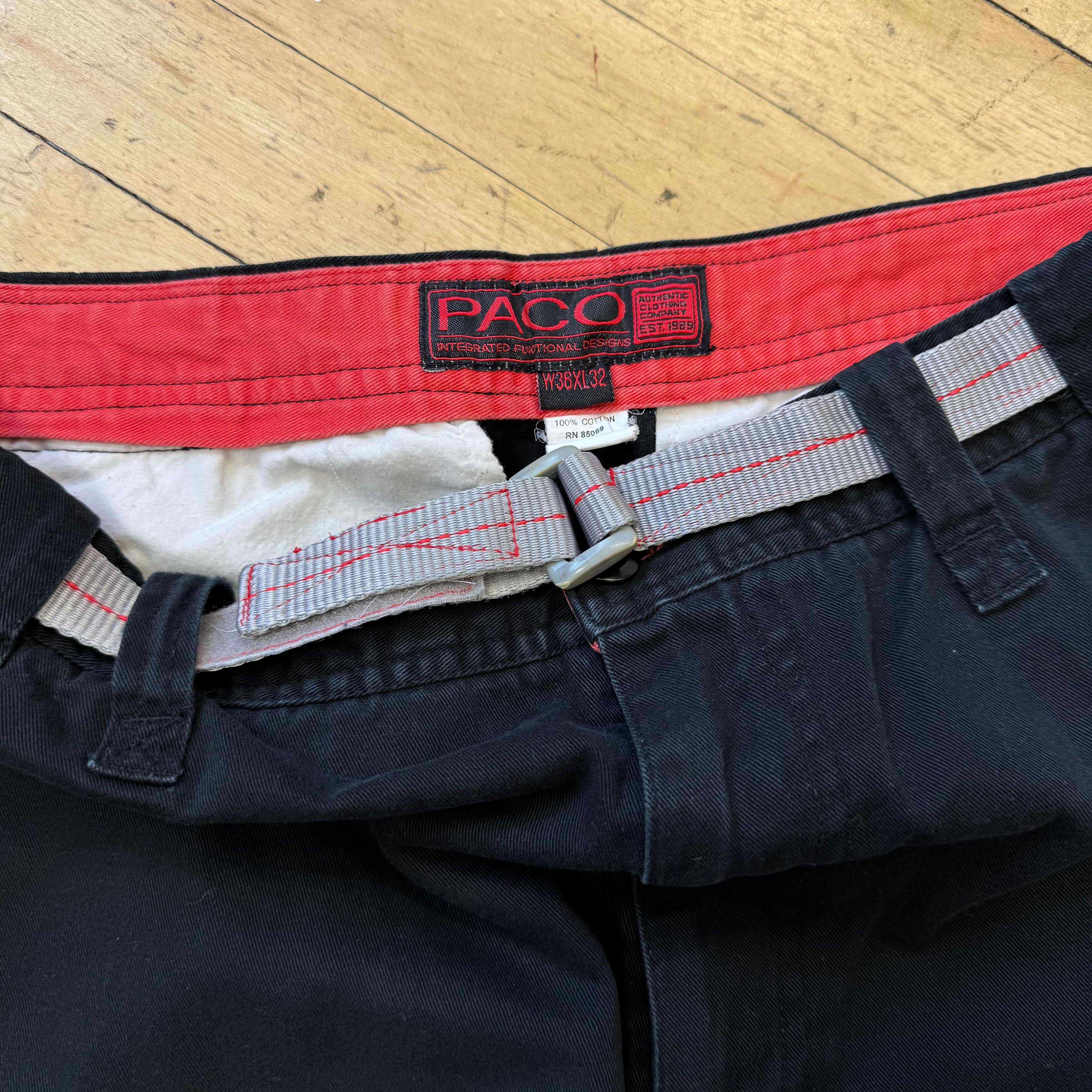 Y2K Paco Khaki Cargo Pants Sz 36x30